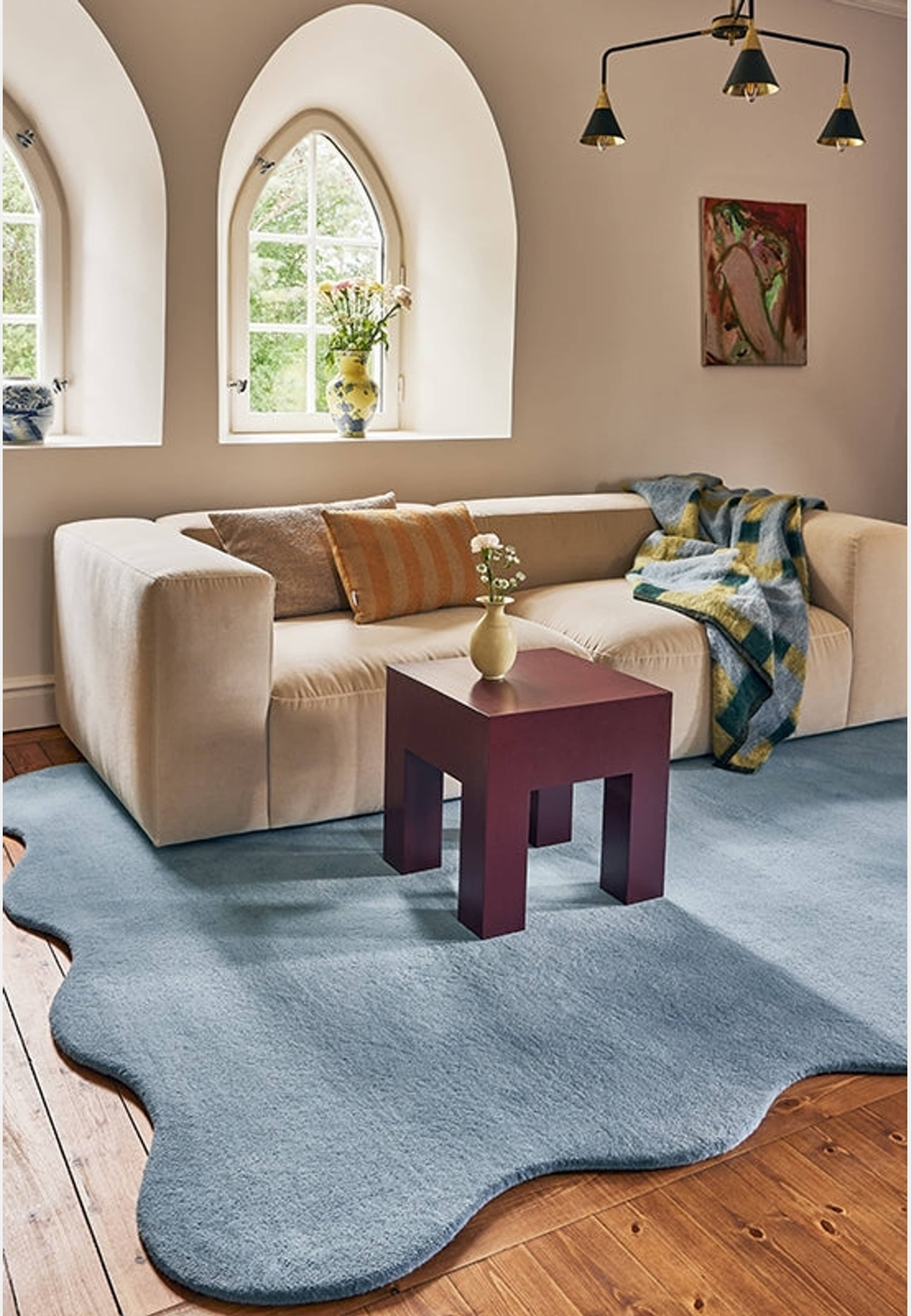 Scallop Ullmatta Soft Blue, från Layered, i färgen soft blue. Klicka för att öppna bilden i stort format