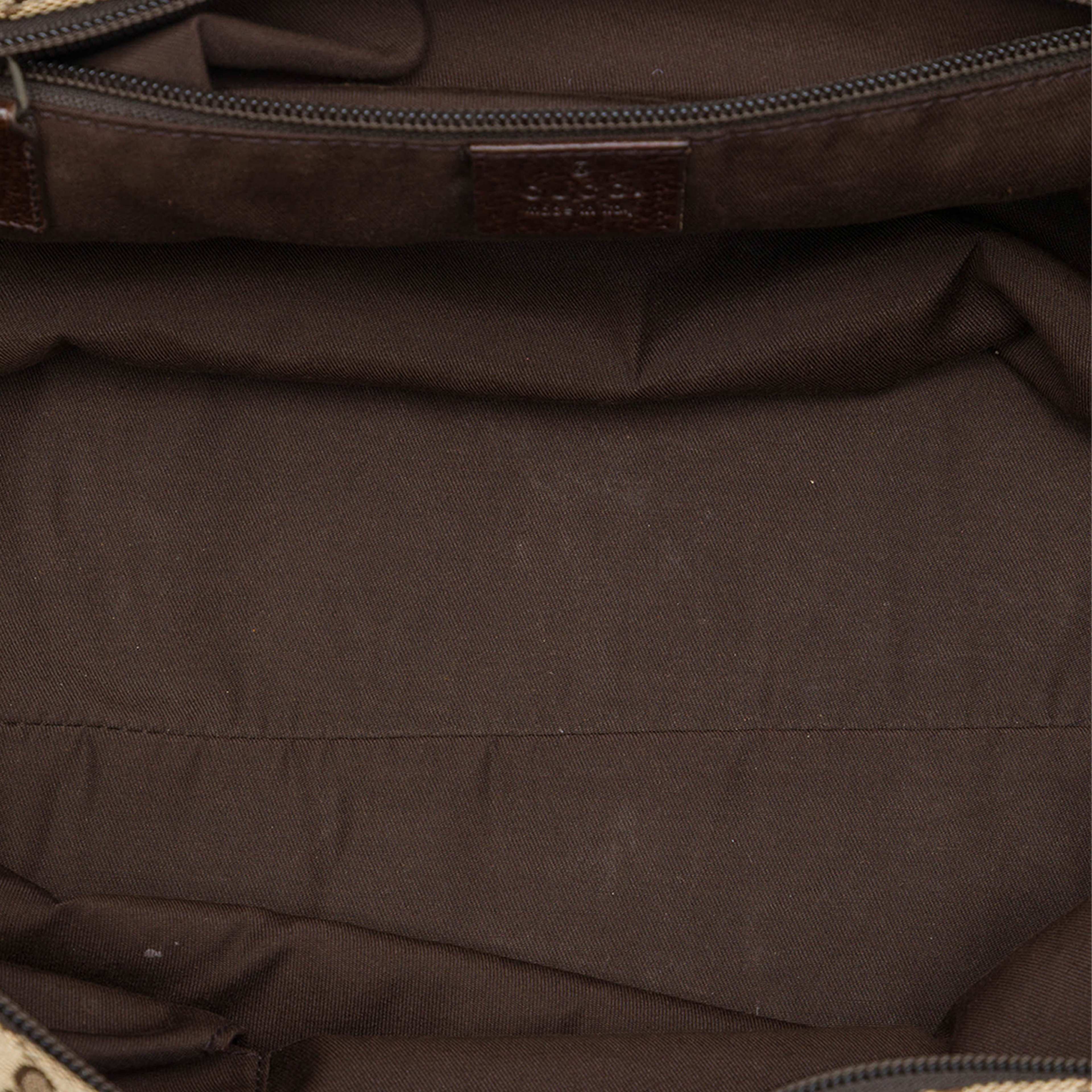 Gucci Gg Canvas Web Tote, från Luxclusif, i färgen beige. Klicka för att öppna bilden i stort format