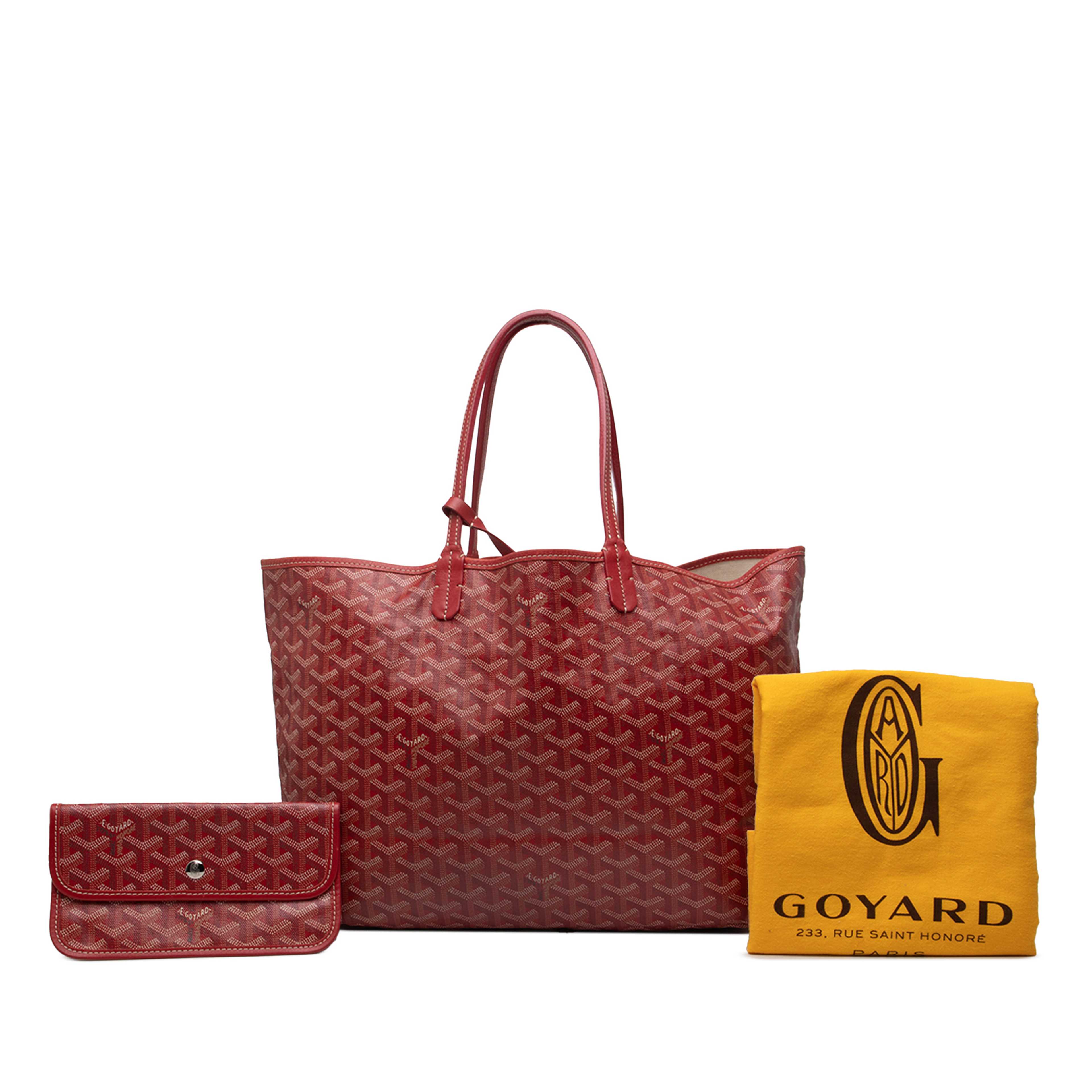 Goyard Goyardine Saint Louis Pm, från Luxclusif, i färgen röd. Klicka för att öppna bilden i stort format