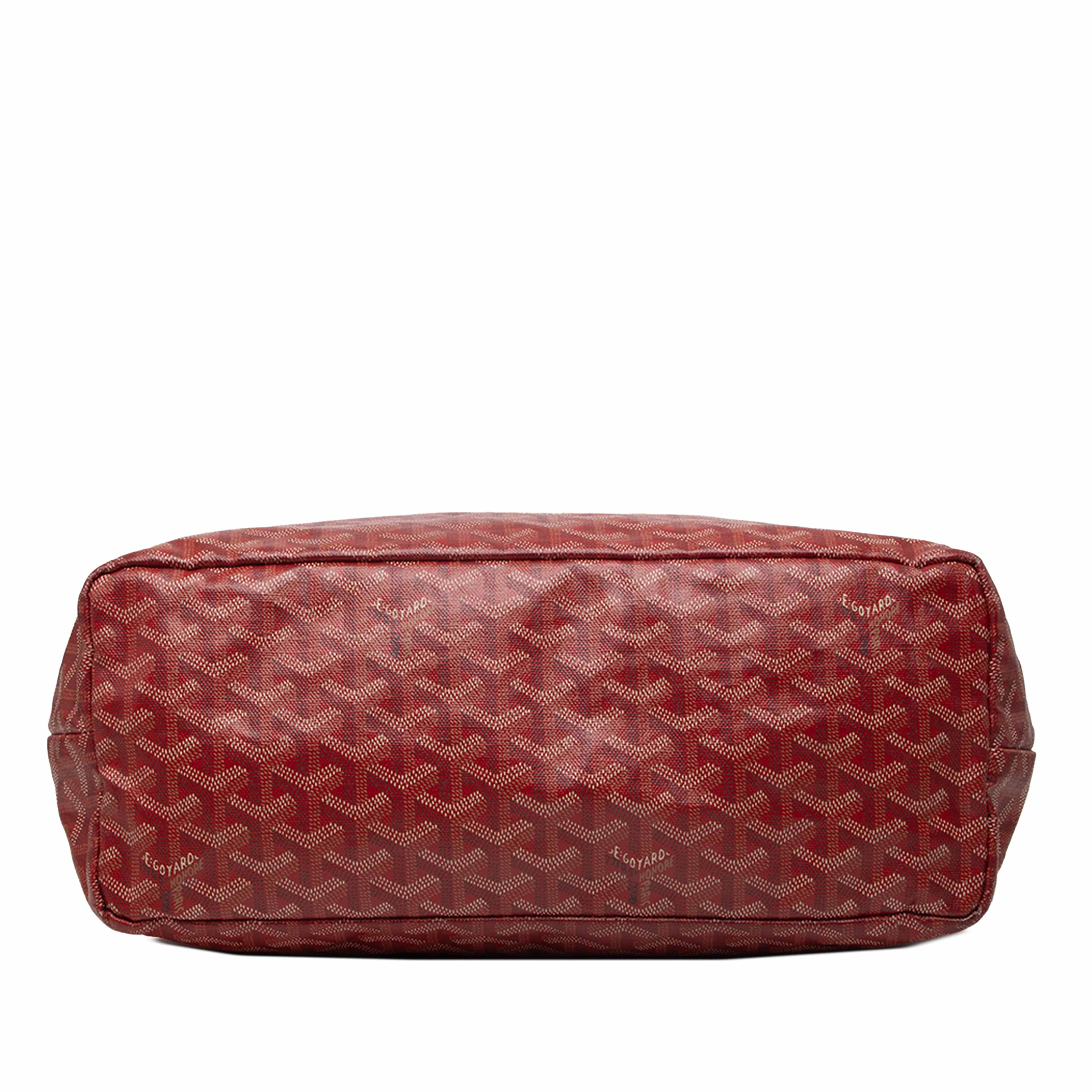 Goyard Goyardine Saint Louis Pm, från Luxclusif, i färgen röd. Klicka för att öppna bilden i stort format
