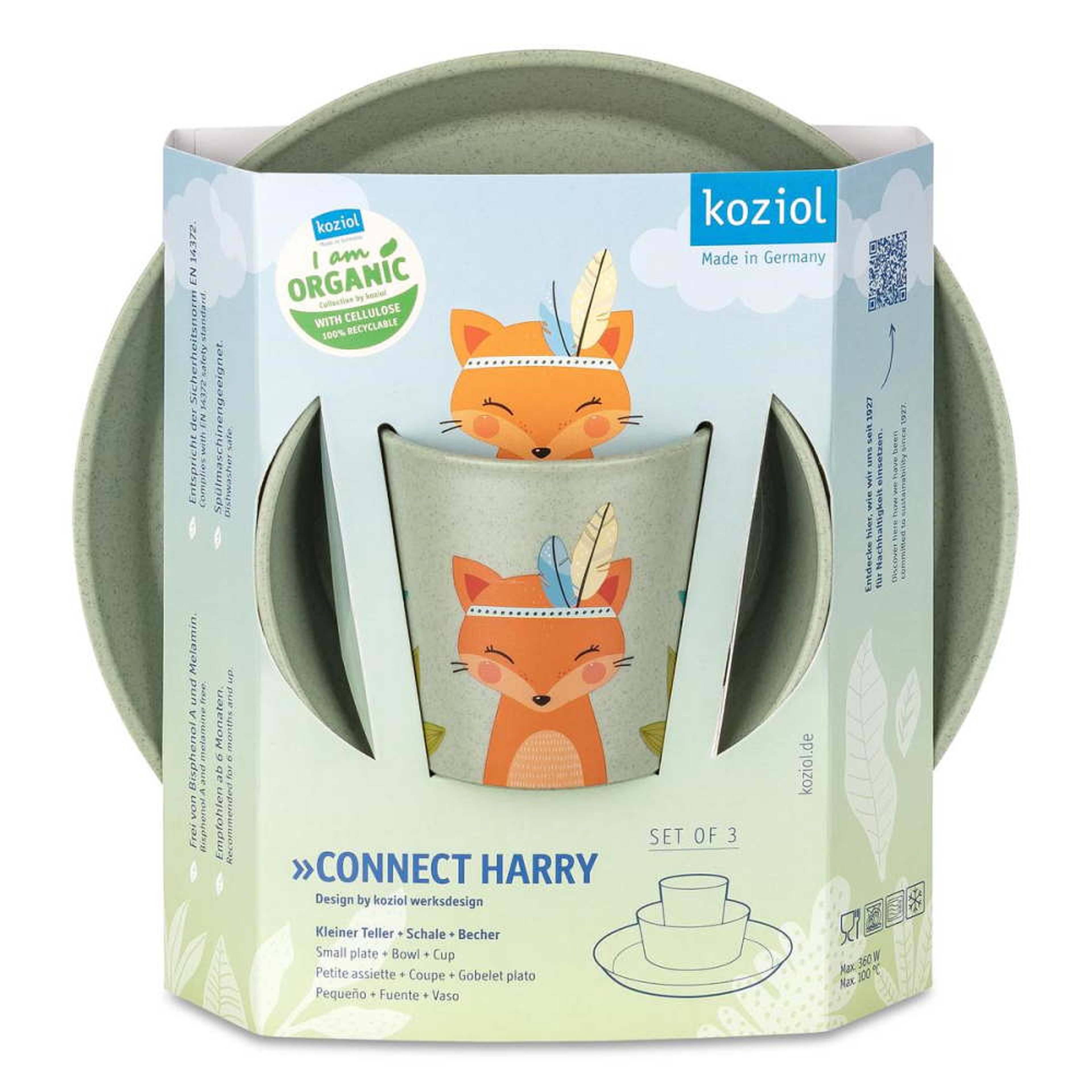 Connect Barnservis 3 Delar Tallrik/skål/mugg Harry