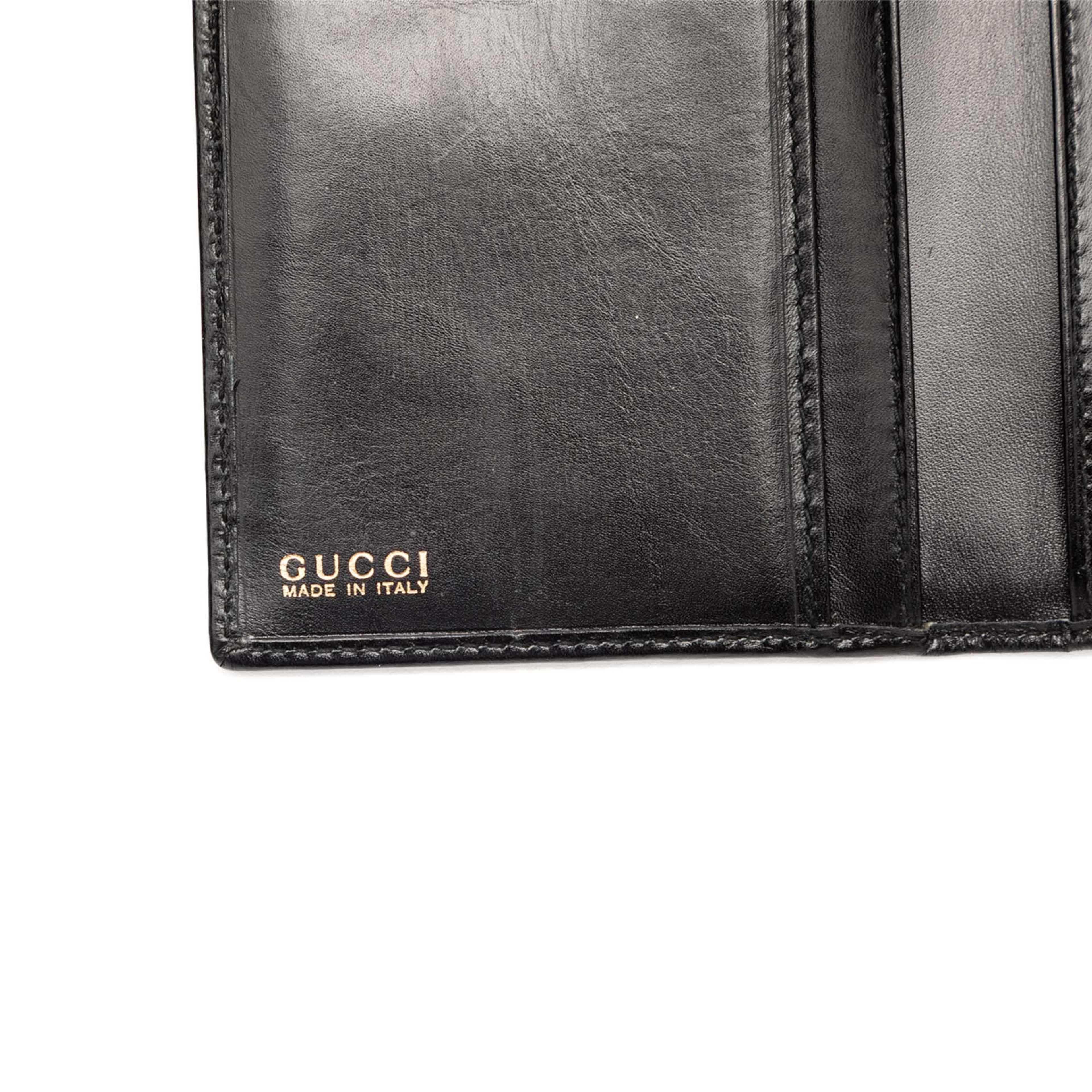 Gucci Calfskin Horseshoe Long Wallet, från Luxclusif, i färgen black. Klicka för att öppna bilden i stort format
