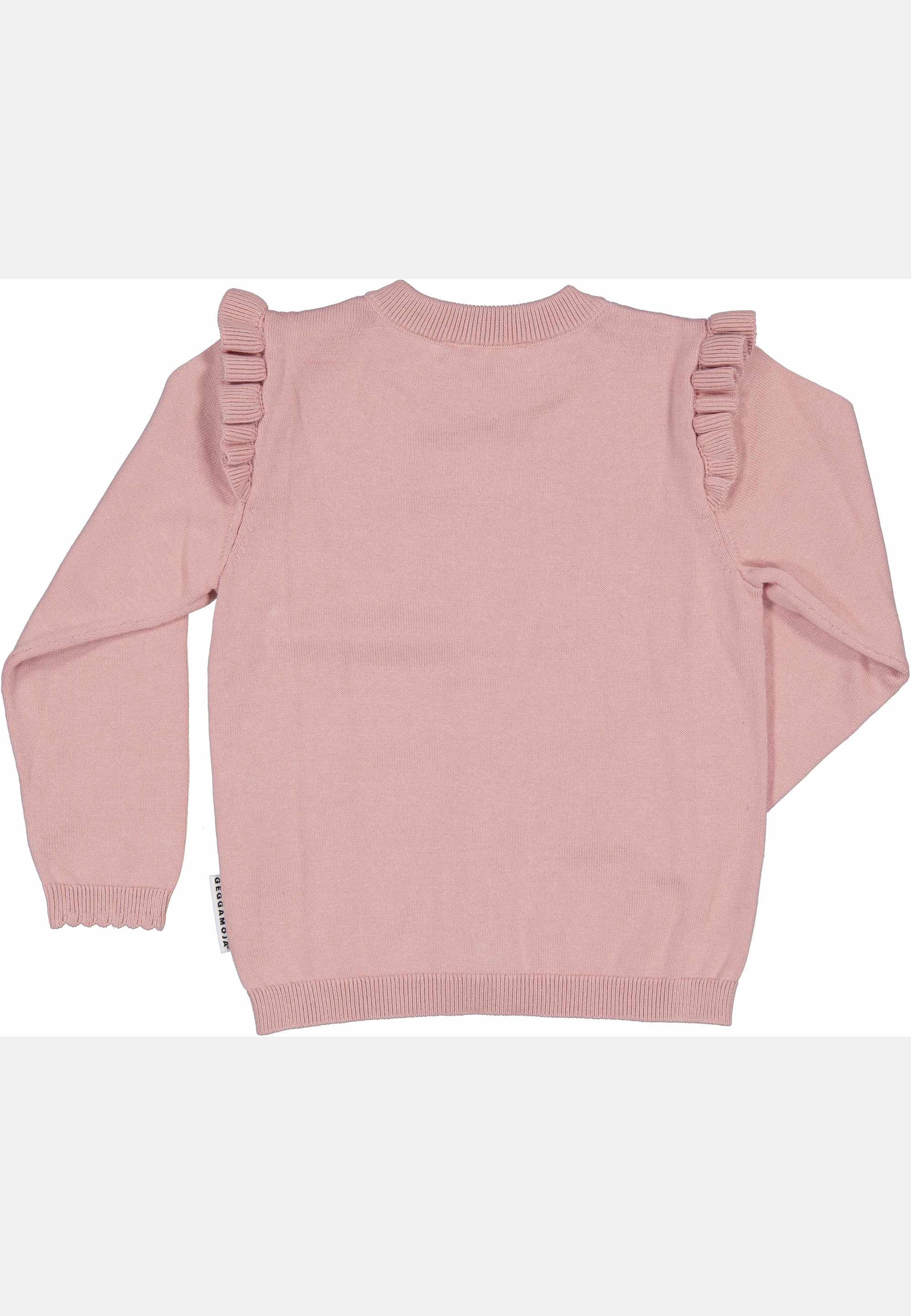 Cardigan, från Geggamoja, i färgen old pink. Klicka för att öppna bilden i stort format