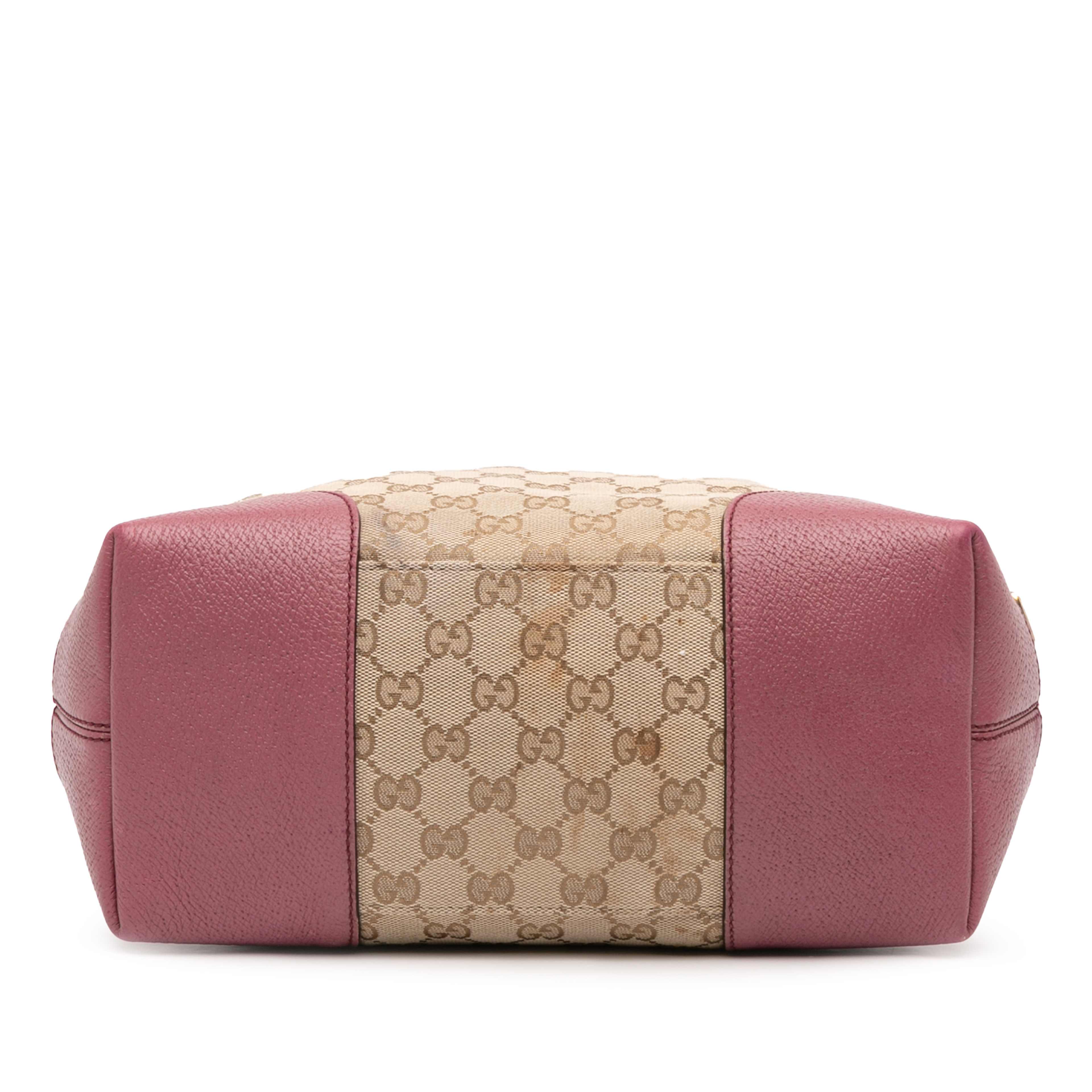 Gucci Medium Gg Canvas Bree Satchel, från Luxclusif, i färgen beige. Klicka för att öppna bilden i stort format