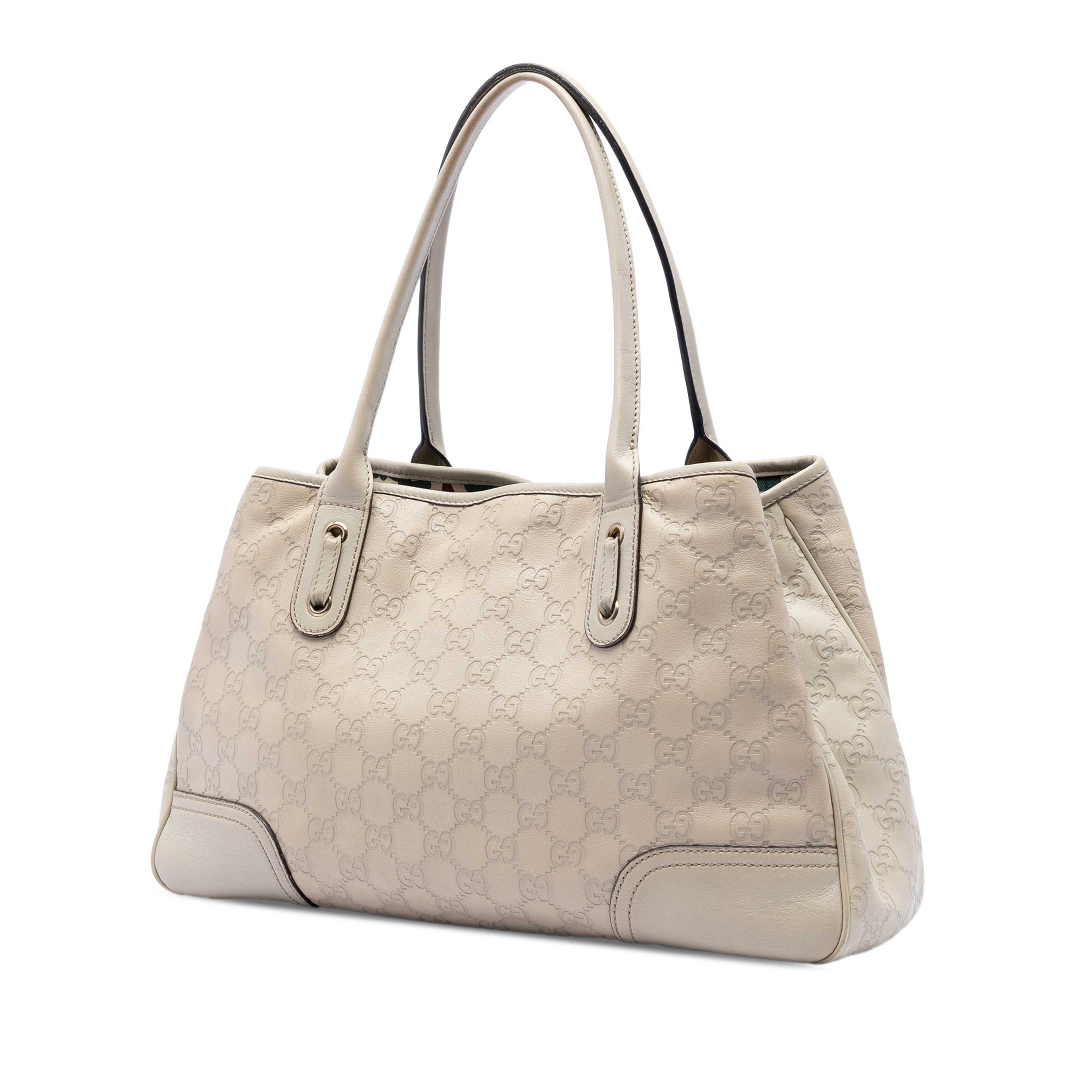 Gucci Guccissima Princy Tote, från Luxclusif, i färgen light beige. Klicka för att öppna bilden i stort format