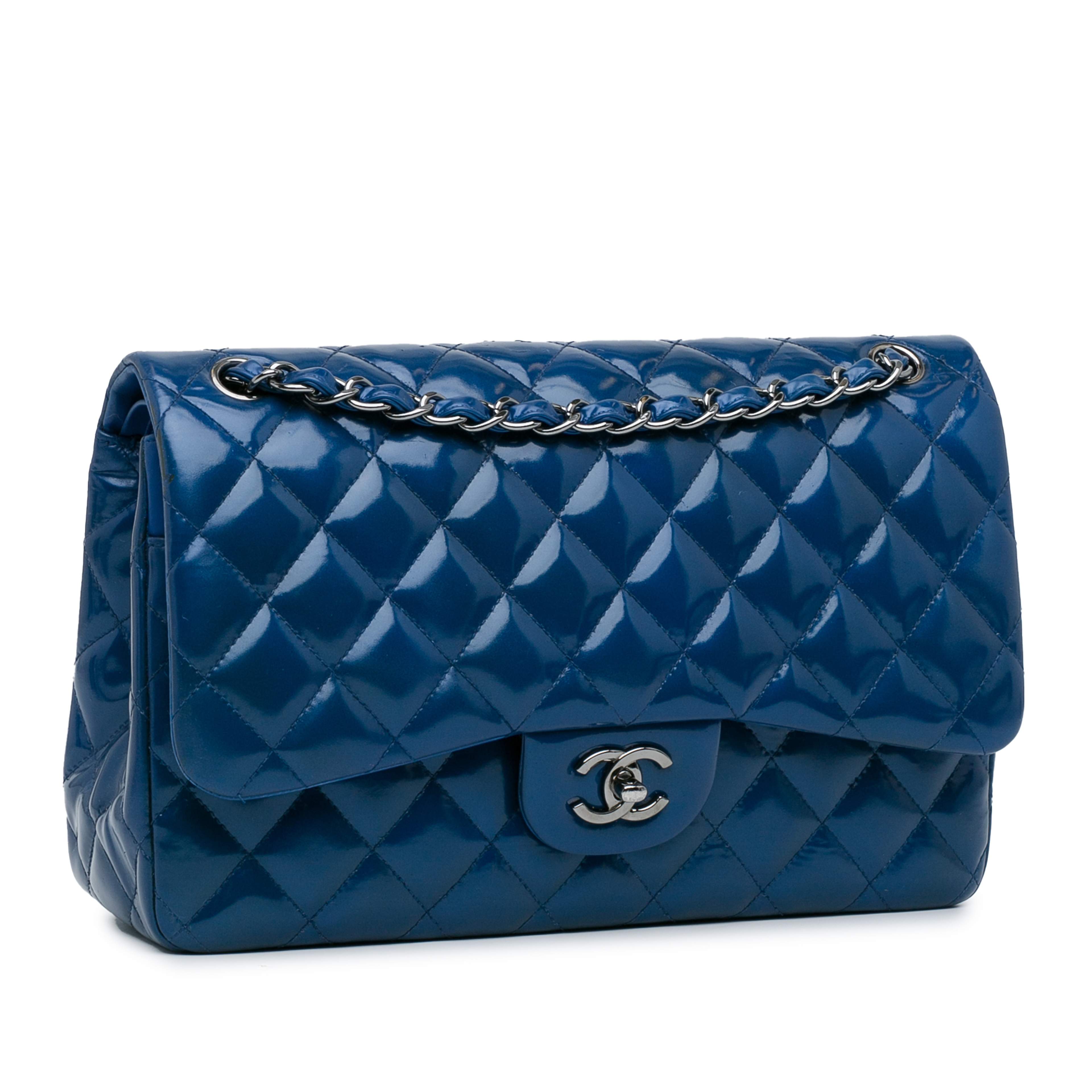 Chanel Jumbo Classic Patent Double Flap