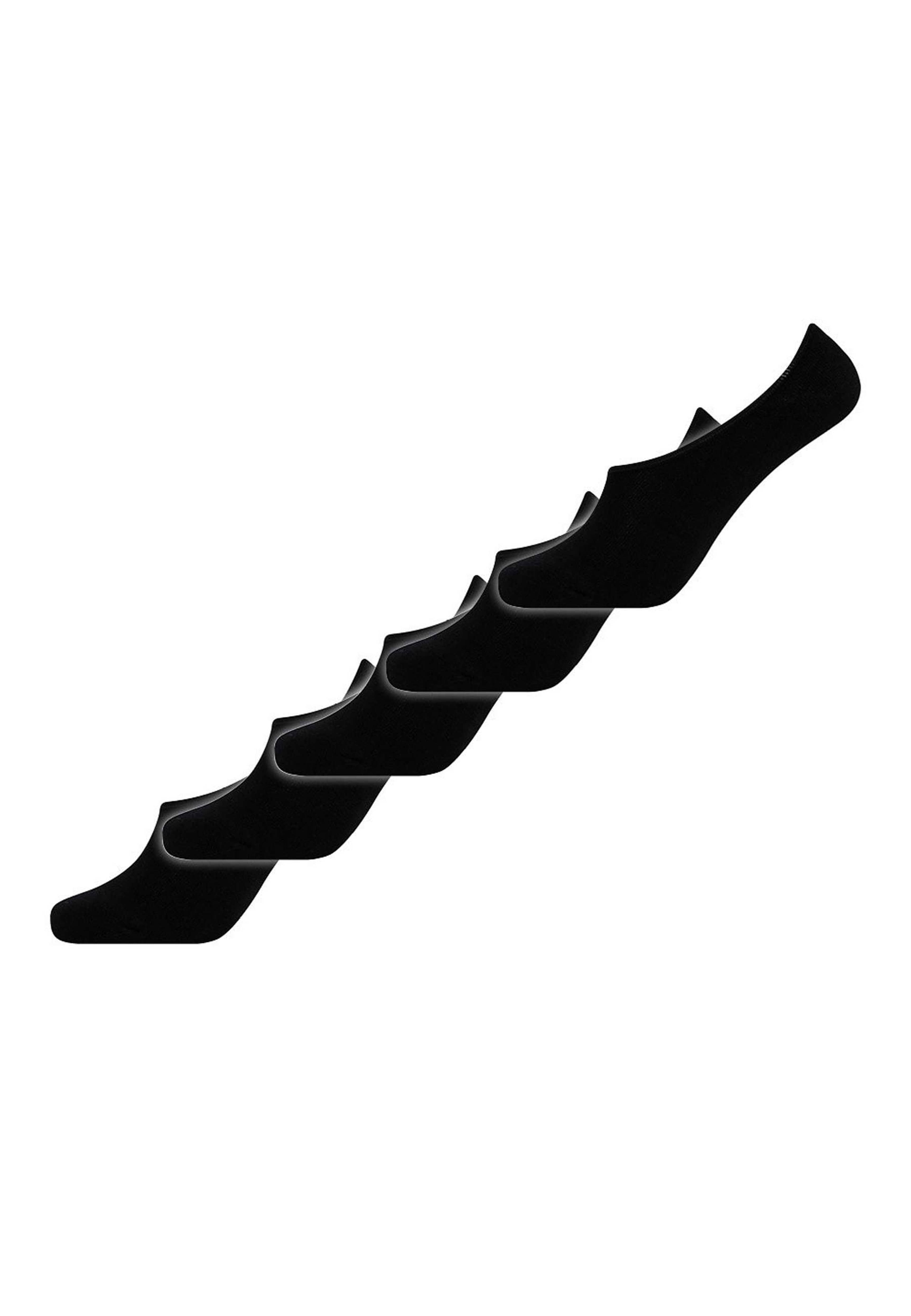 Bambu, No Show Strumpor, 5-pack, Svart