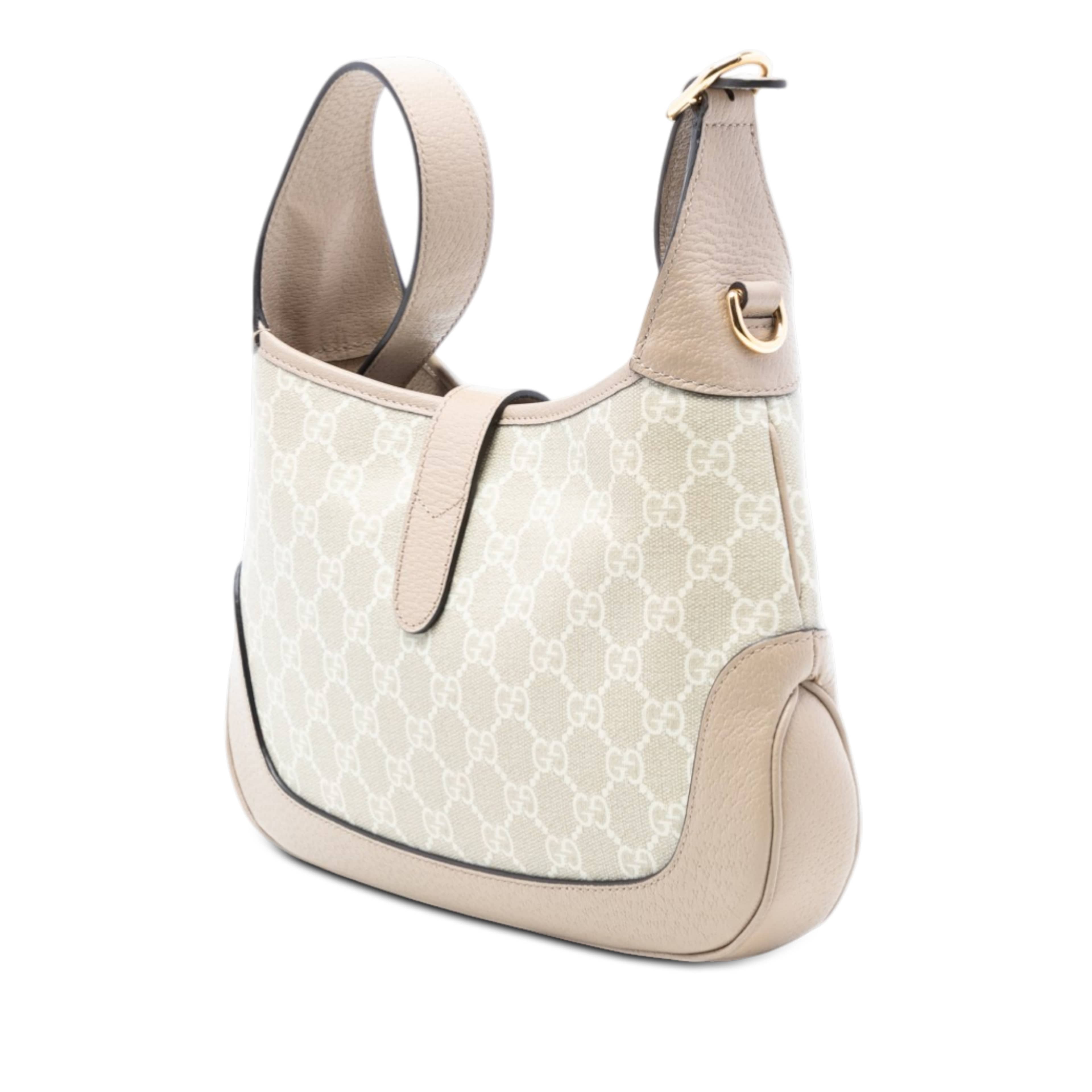 Gucci Small Gg Supreme Jackie 1961 Crossbody, från Luxclusif, i färgen beige. Klicka för att öppna bilden i stort format