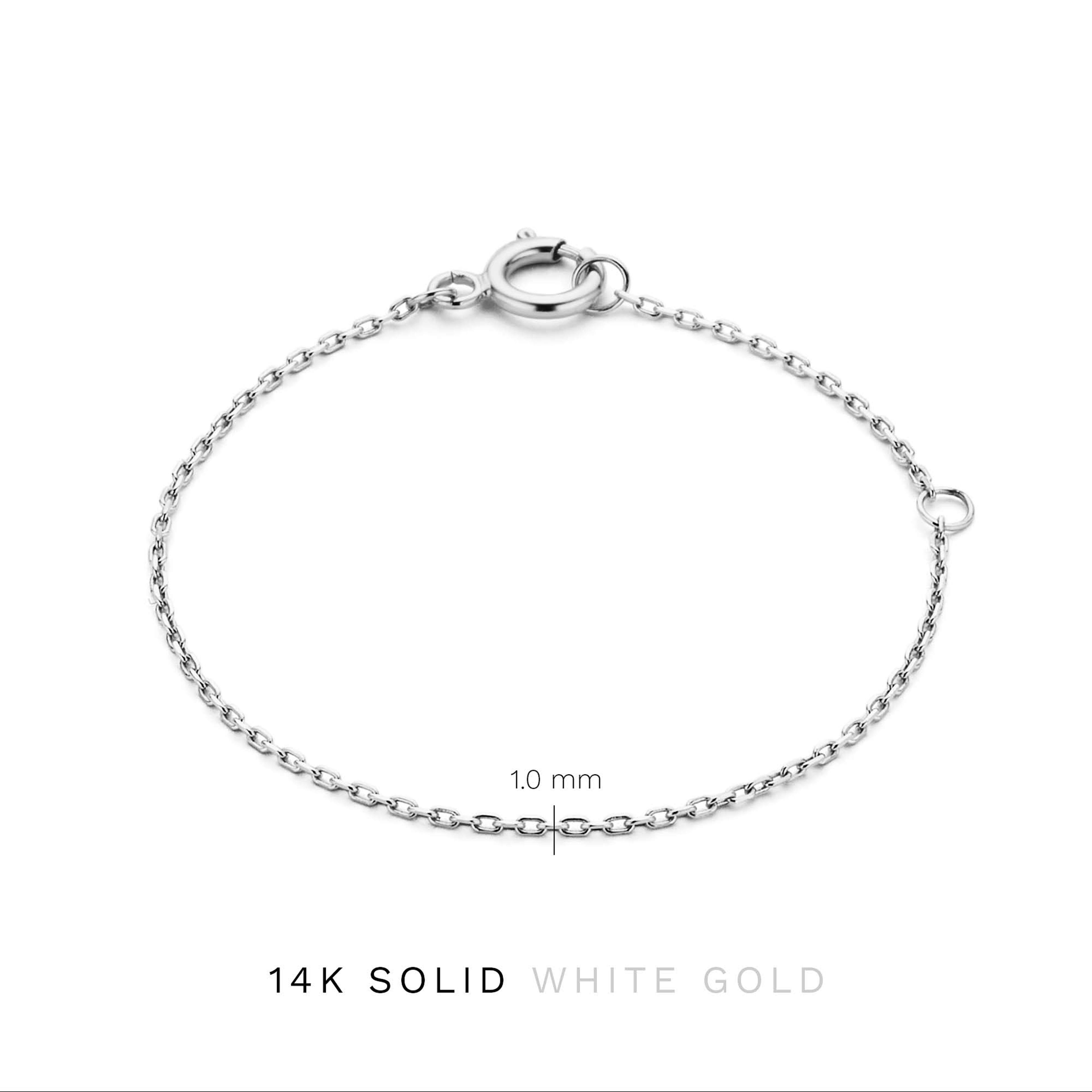 Saint Germain 14 Karat Vitguld Förlängning Av Halsband