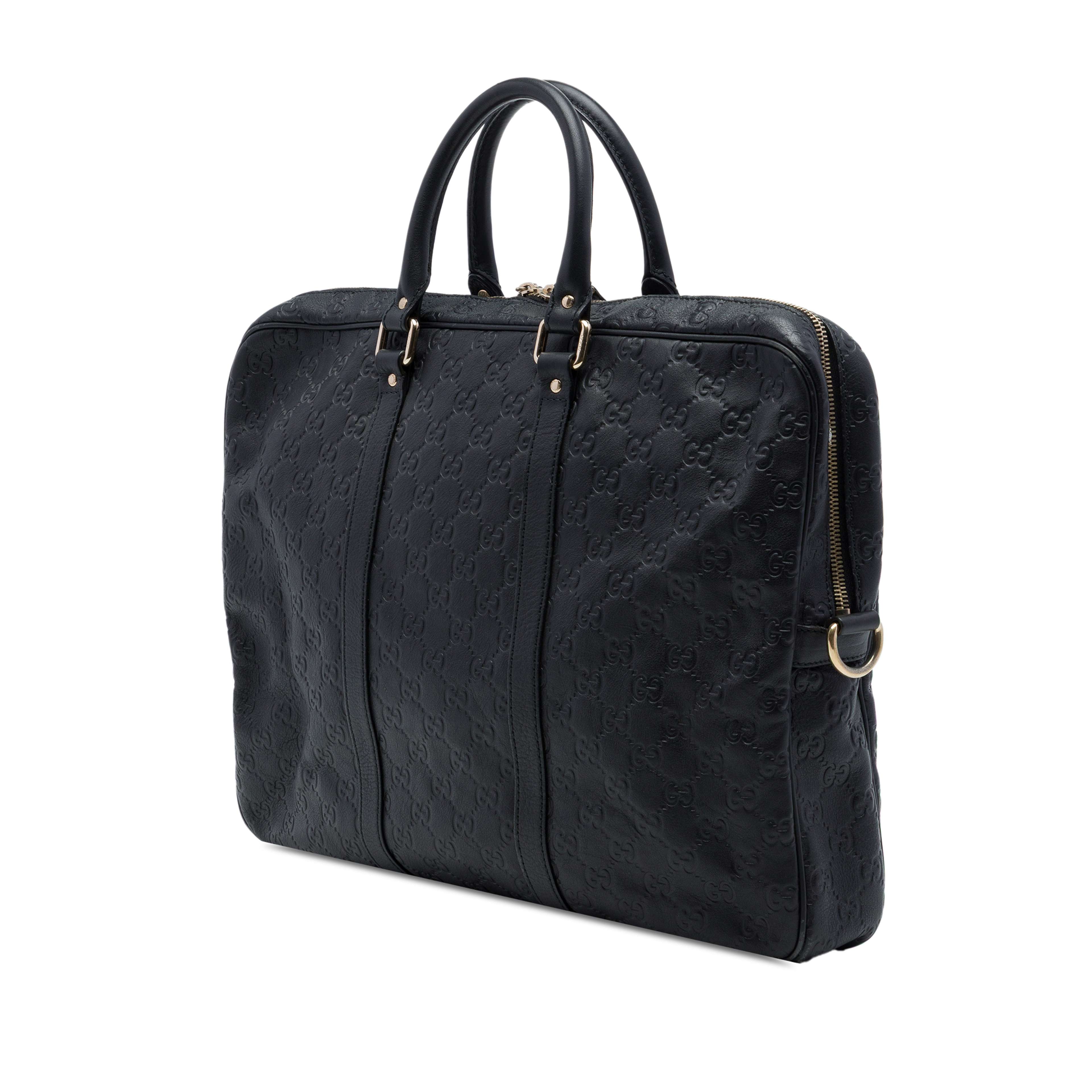 Gucci Guccissima Business Bag, från Luxclusif, i färgen svart. Klicka för att öppna bilden i stort format