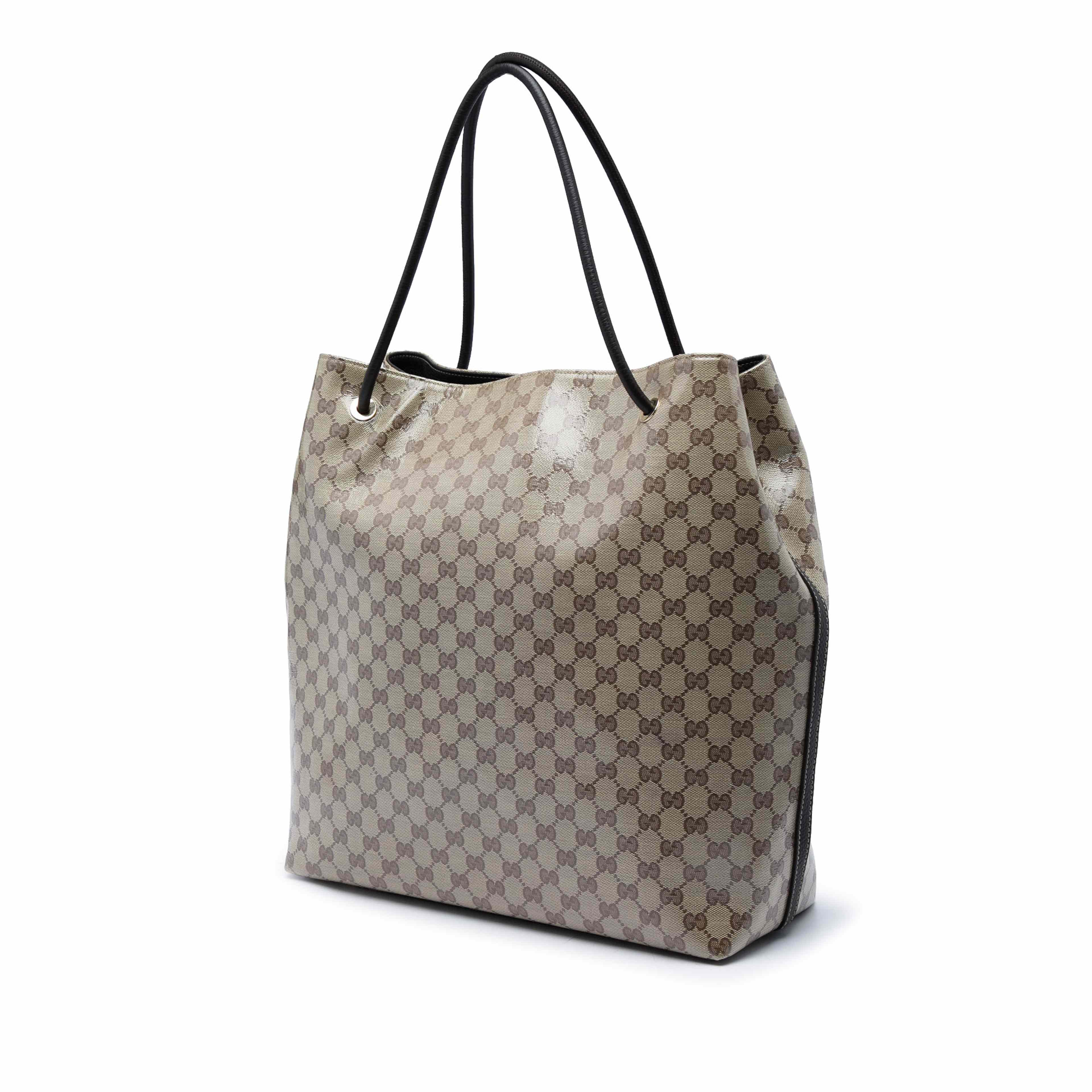 Gucci Large Gg Crystal Gifford Tote, från Luxclusif, i färgen beige. Klicka för att öppna bilden i stort format
