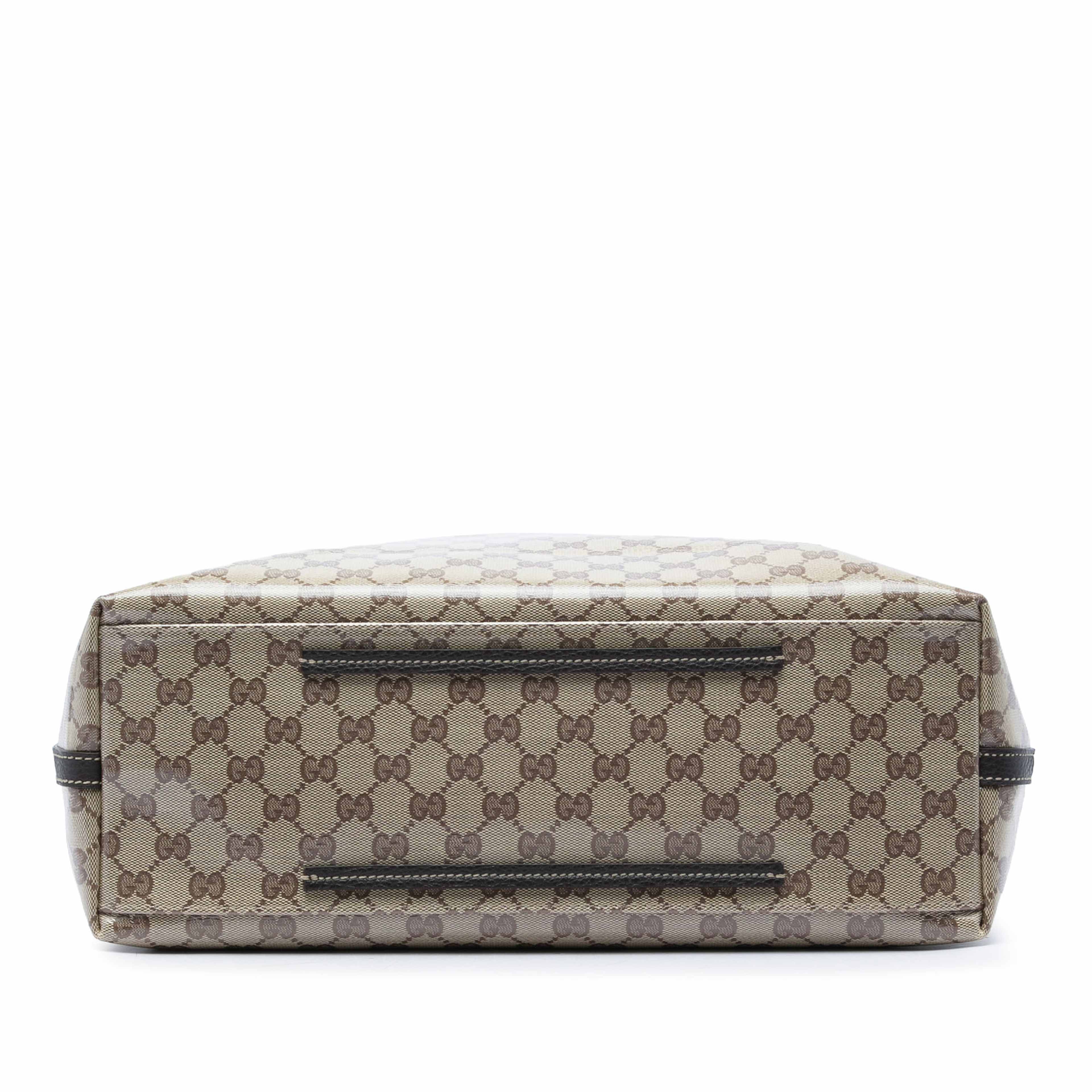Gucci Large Gg Crystal Gifford Tote, från Luxclusif, i färgen beige. Klicka för att öppna bilden i stort format