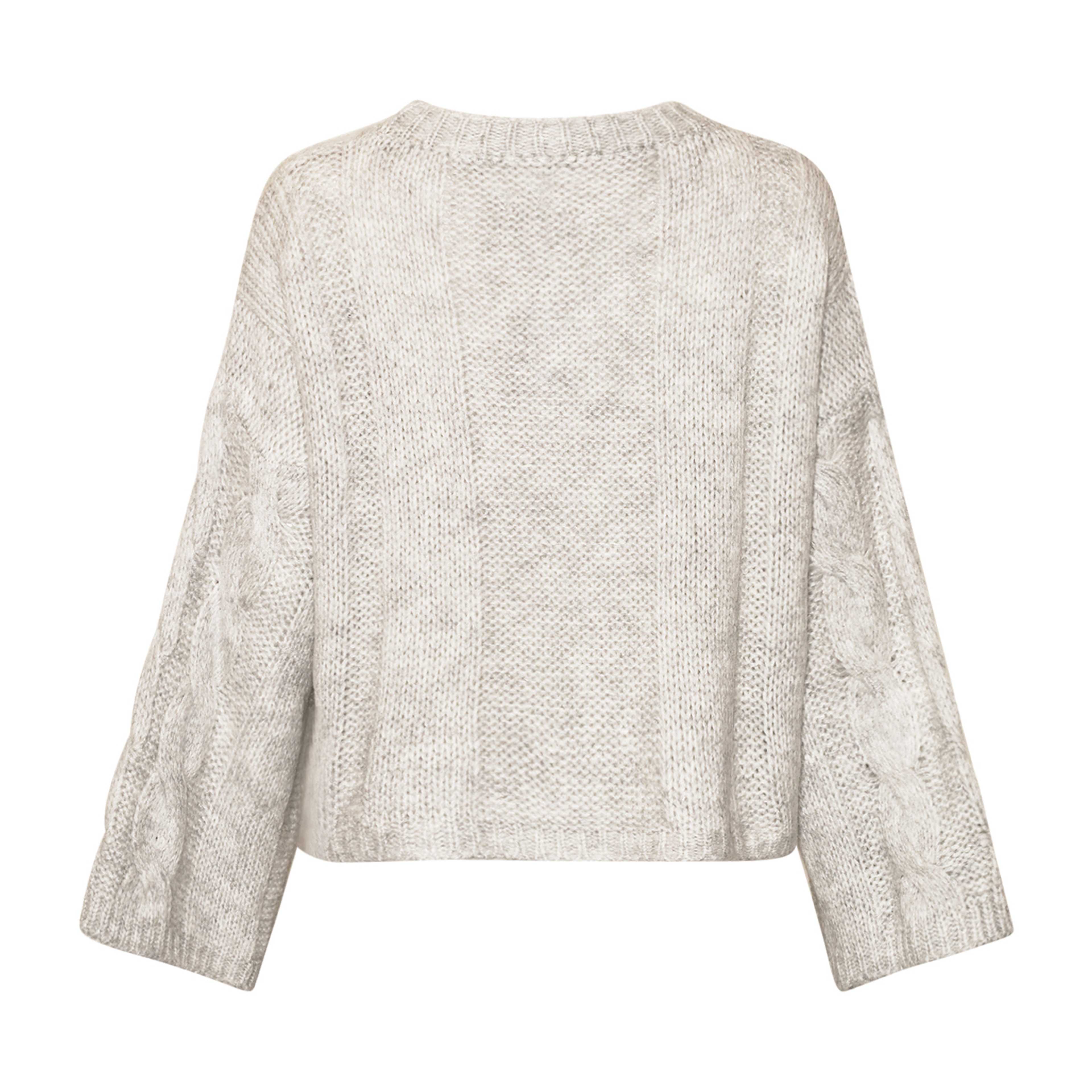 Lyza Sh Knit - Light Grey Melange, från Noella, i färgen light grey melange. Klicka för att öppna bilden i stort format