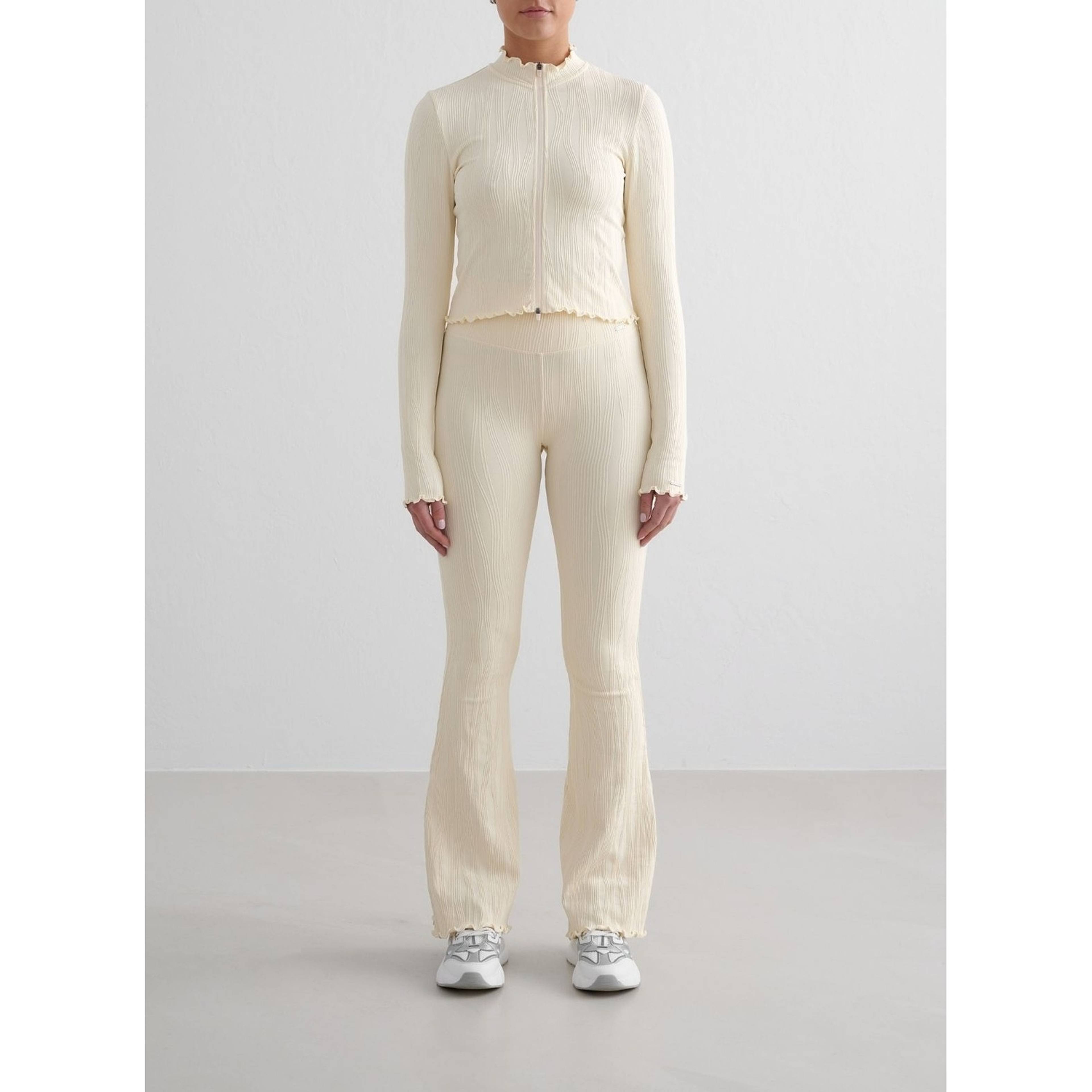 Almond White Tulip Zip Jacket