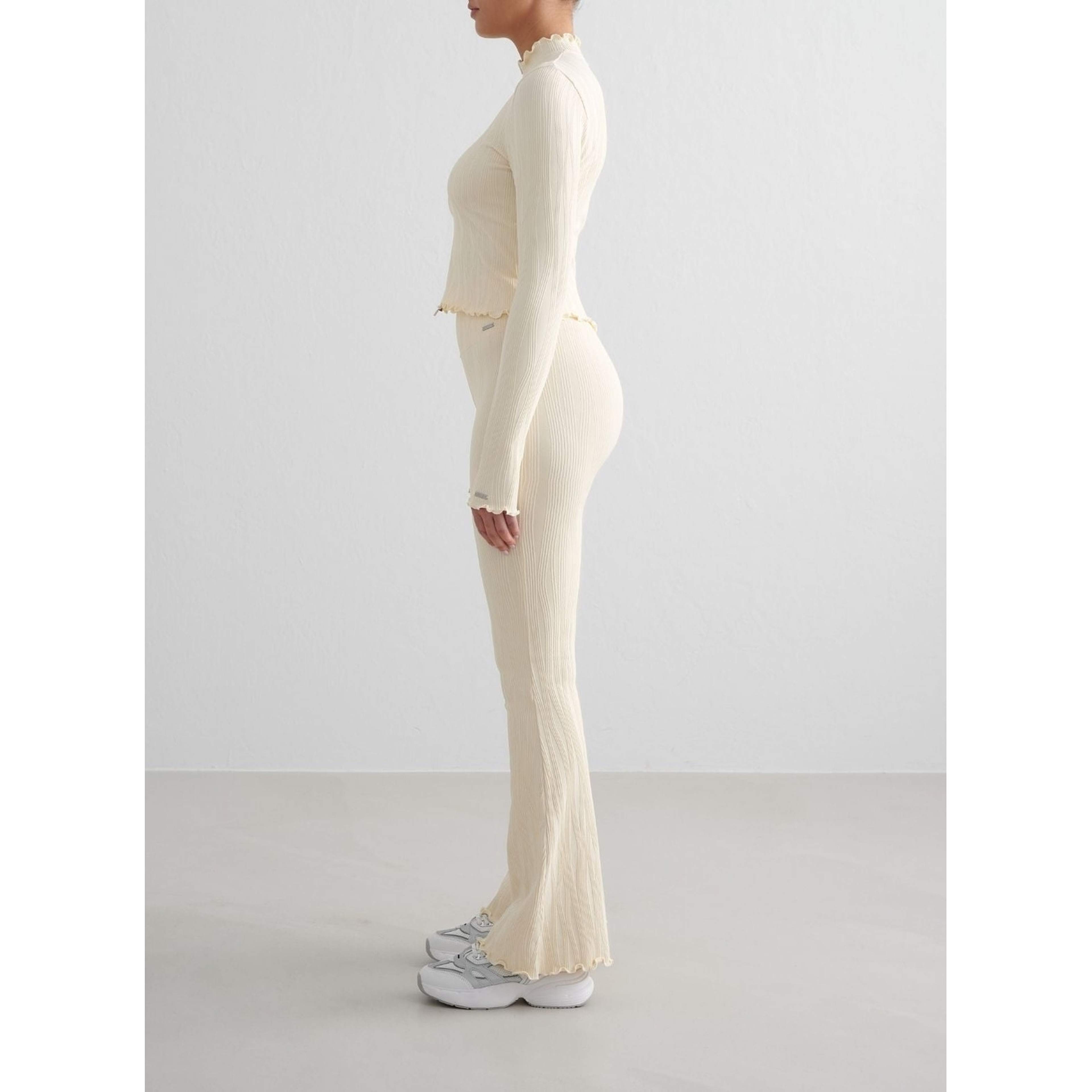 Almond White Tulip Zip Jacket