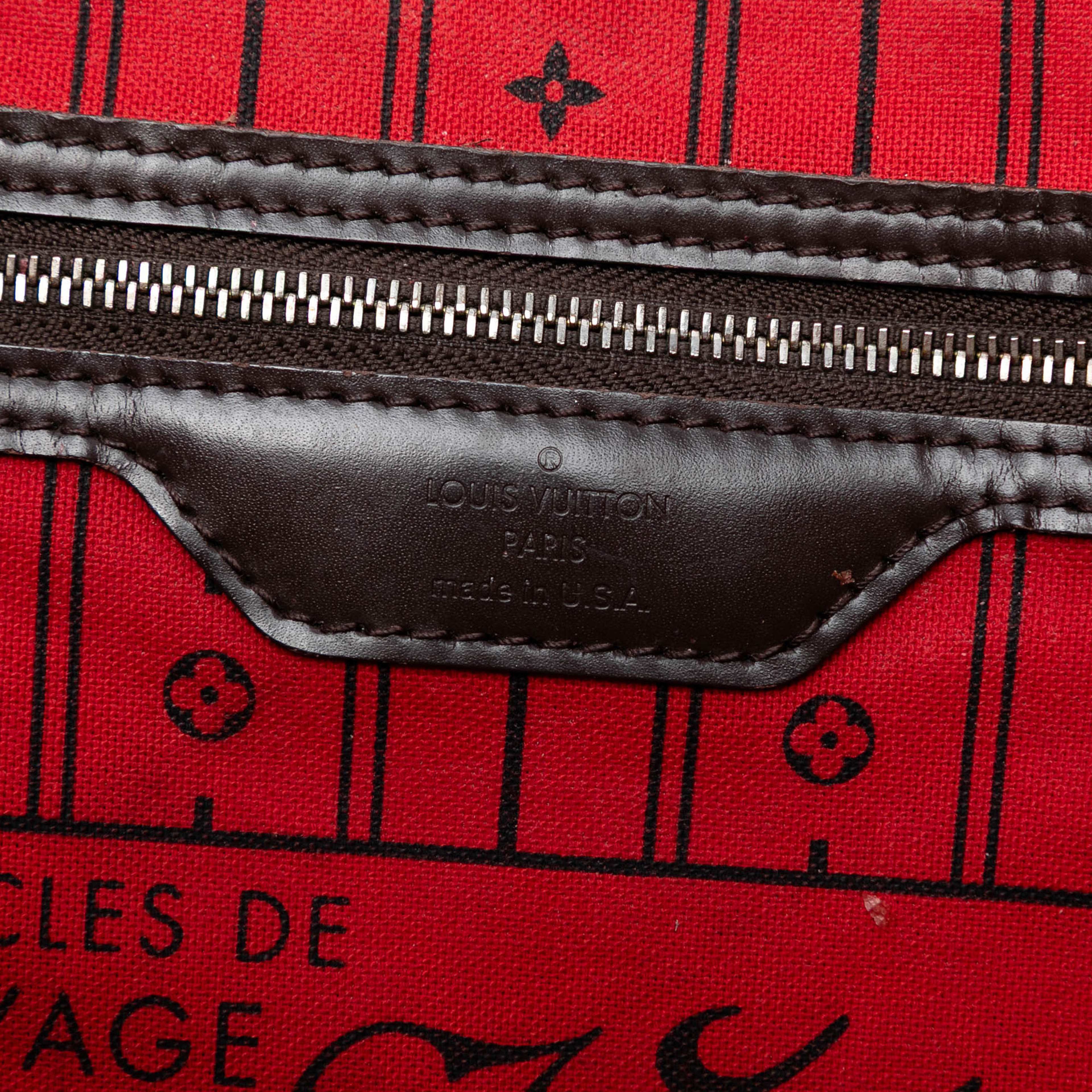 Louis Vuitton Damier Ebene Neverfull Gm, från Luxclusif, i färgen brown. Klicka för att öppna bilden i stort format