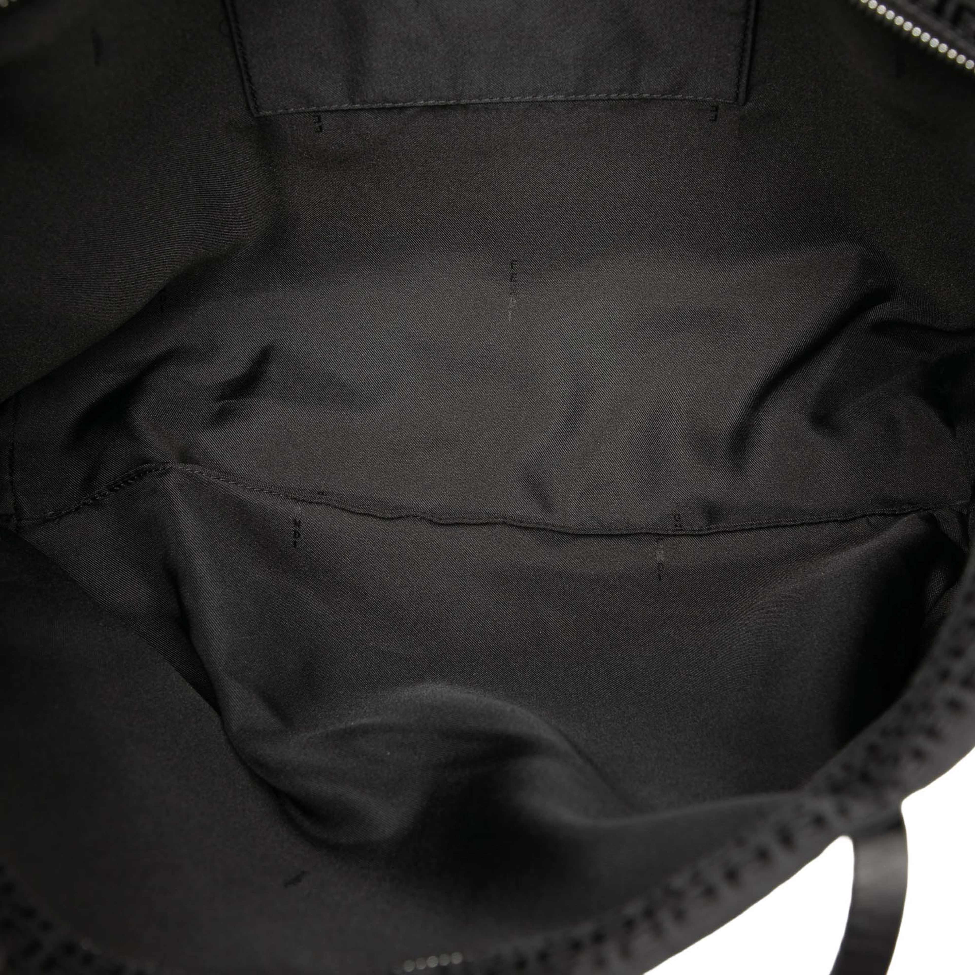 Fendi Micro Zucchino Canvas Tote, från Luxclusif, i färgen black. Klicka för att öppna bilden i stort format