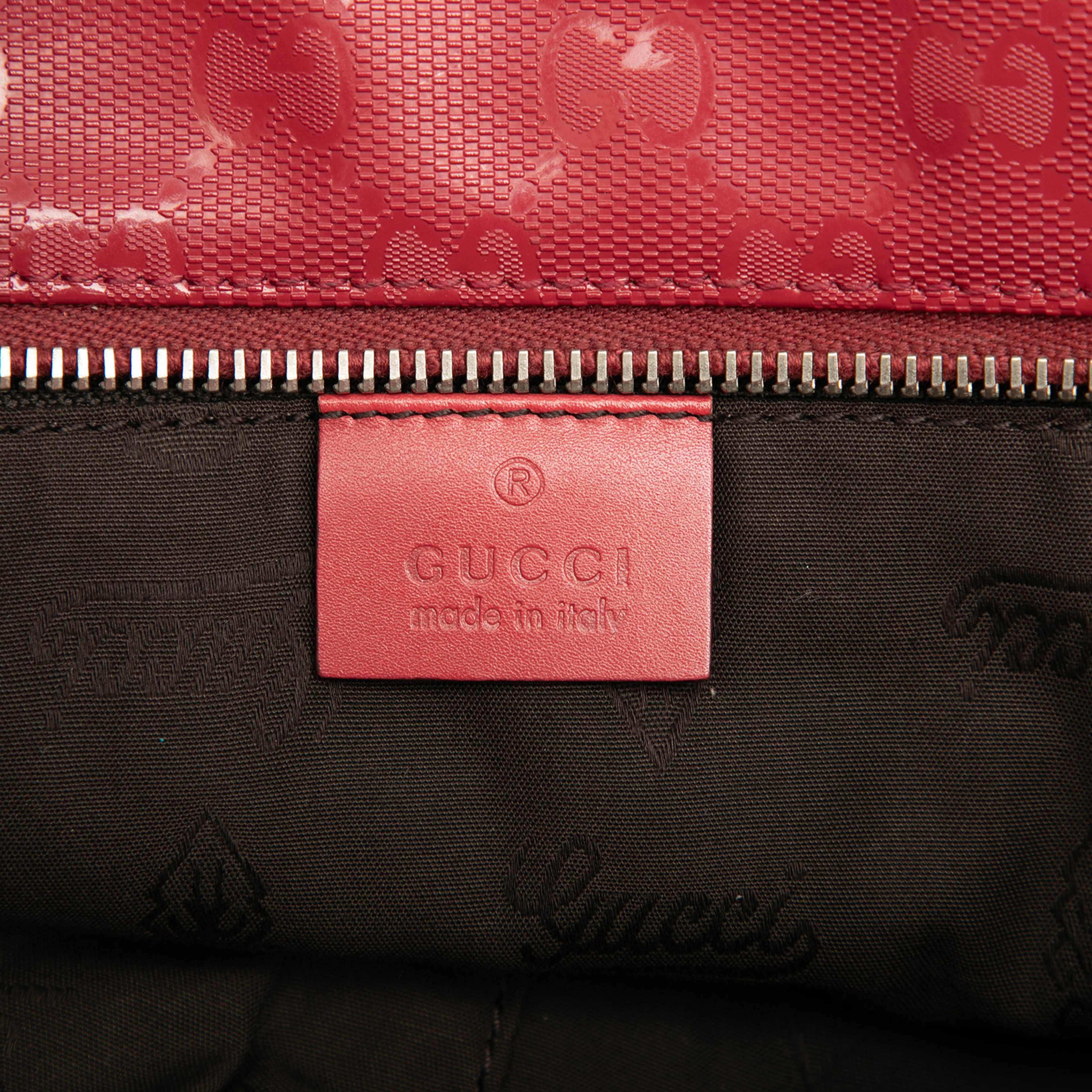 Gucci Medium Gg Imprime Tote, från Luxclusif, i färgen red. Klicka för att öppna bilden i stort format