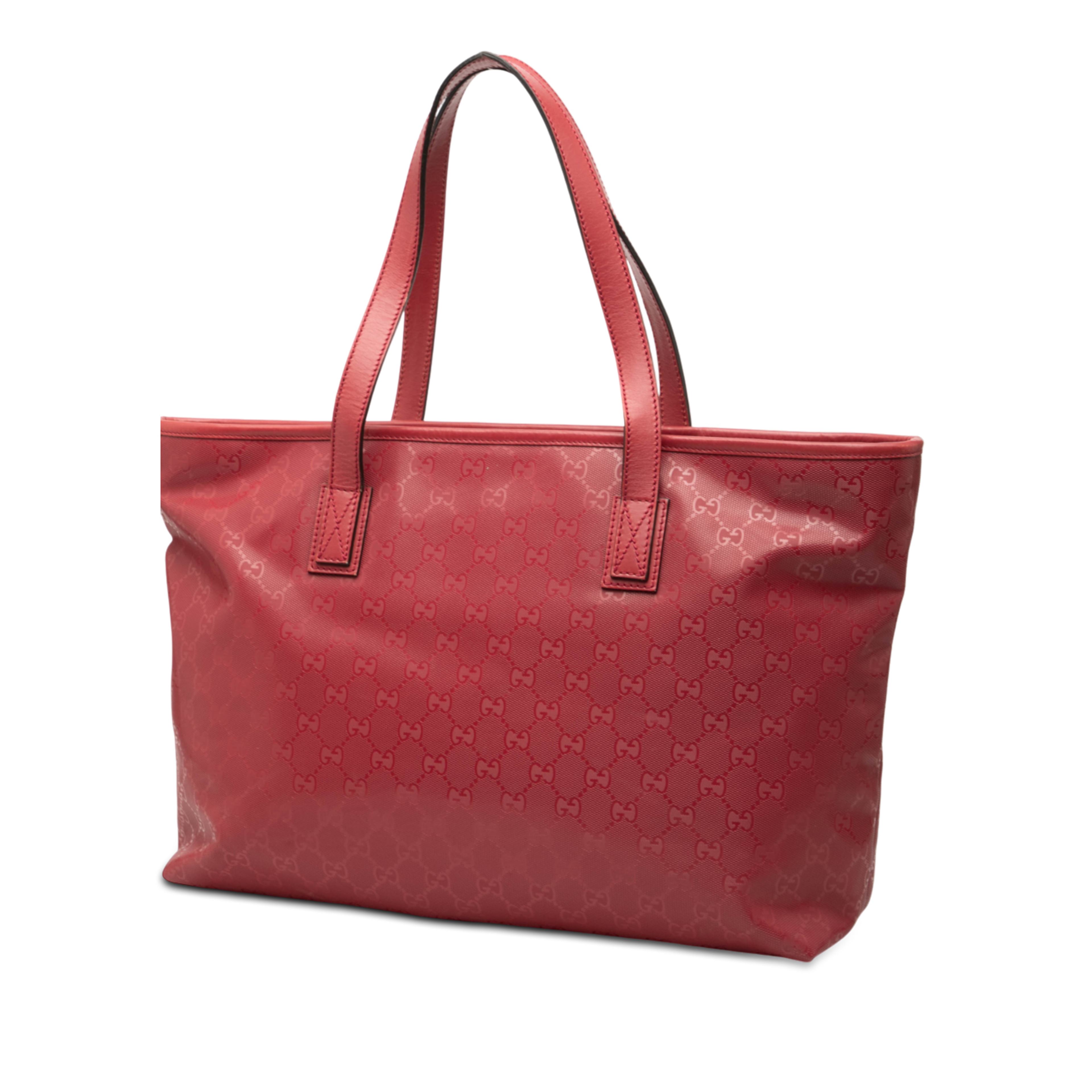 Gucci Medium Gg Imprime Tote, från Luxclusif, i färgen red. Klicka för att öppna bilden i stort format