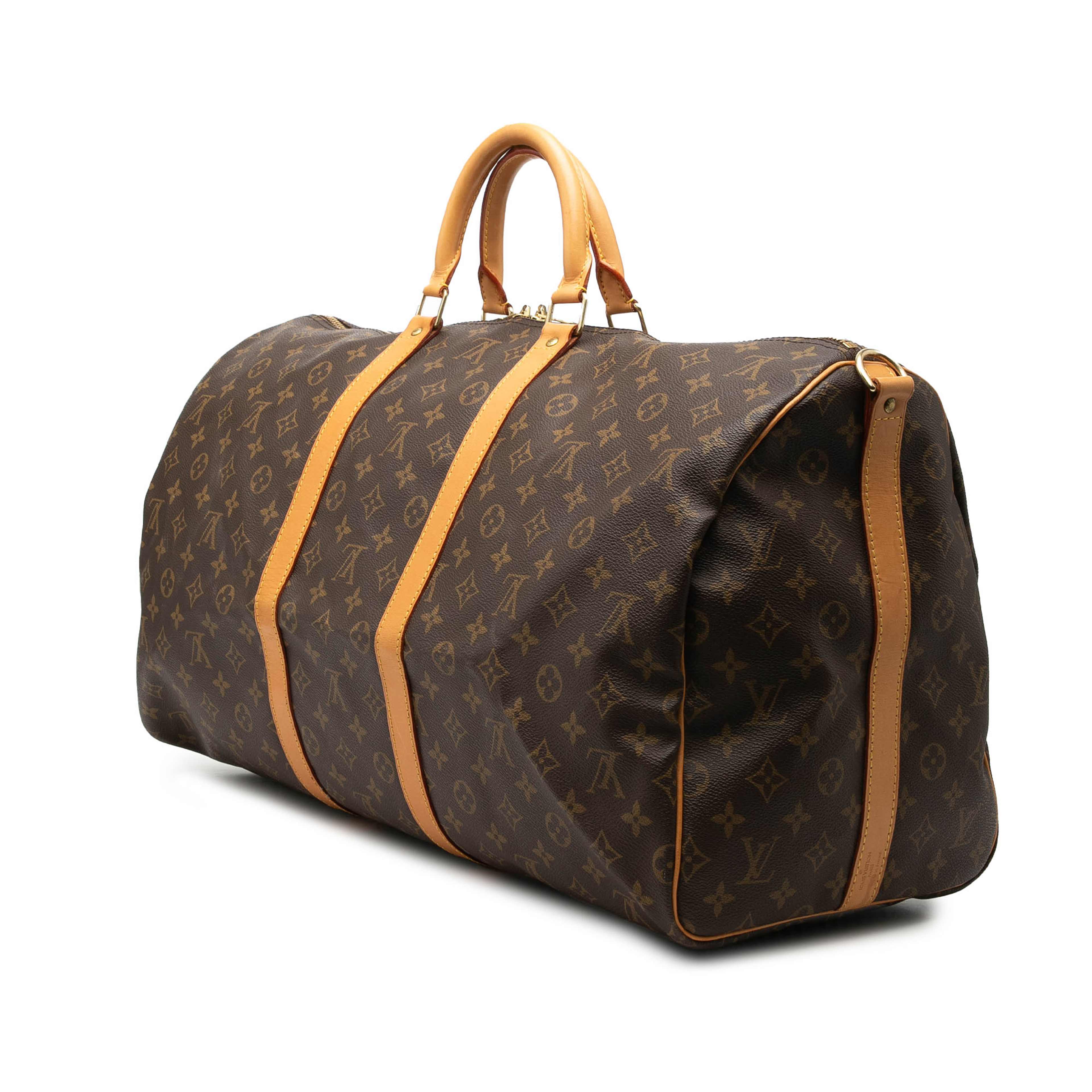 Louis Vuitton Monogram Keepall Bandouliere 55, från Luxclusif, i färgen brown. Klicka för att öppna bilden i stort format