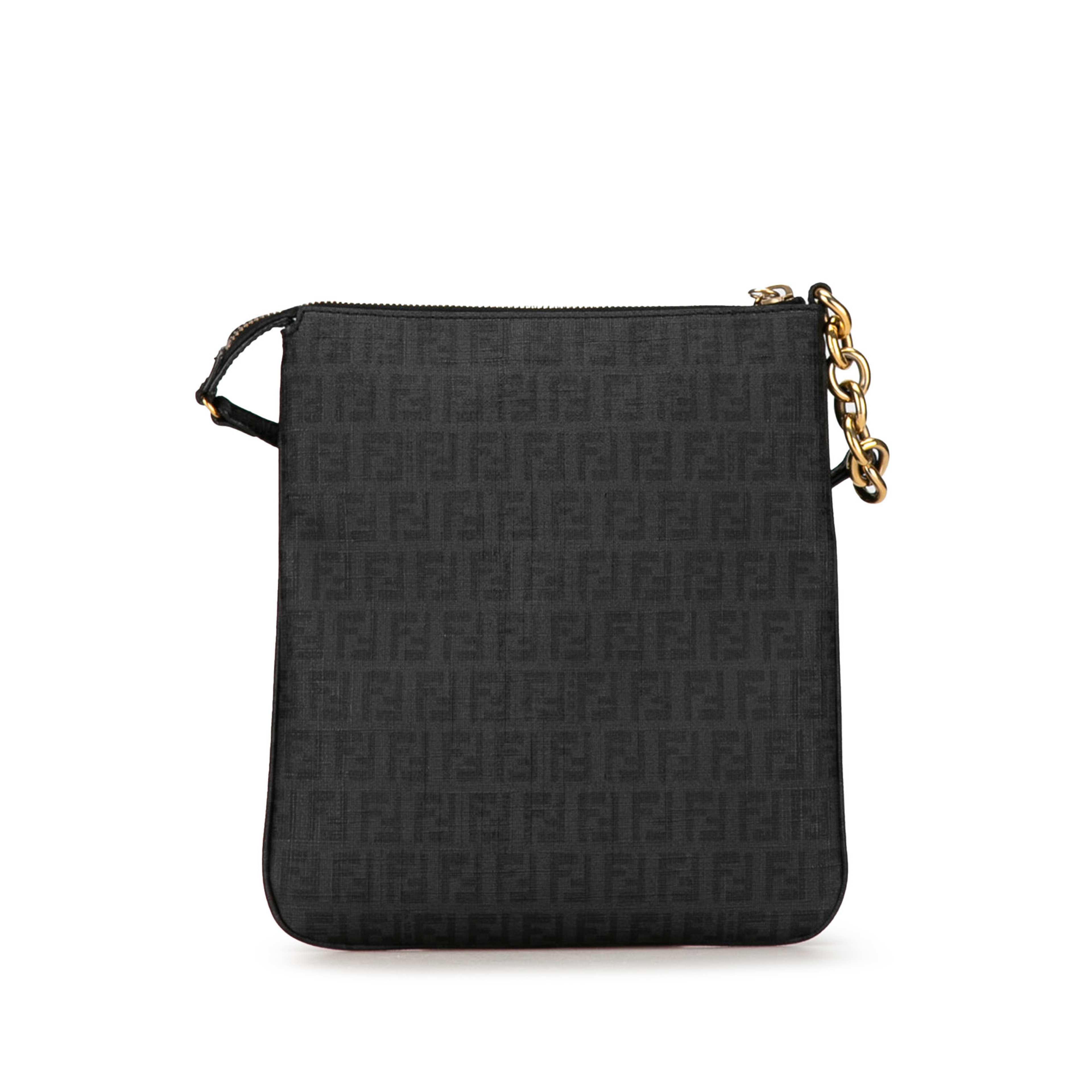Fendi Spalmati Zucchino Crossbody, från Luxclusif, i färgen black. Klicka för att öppna bilden i stort format