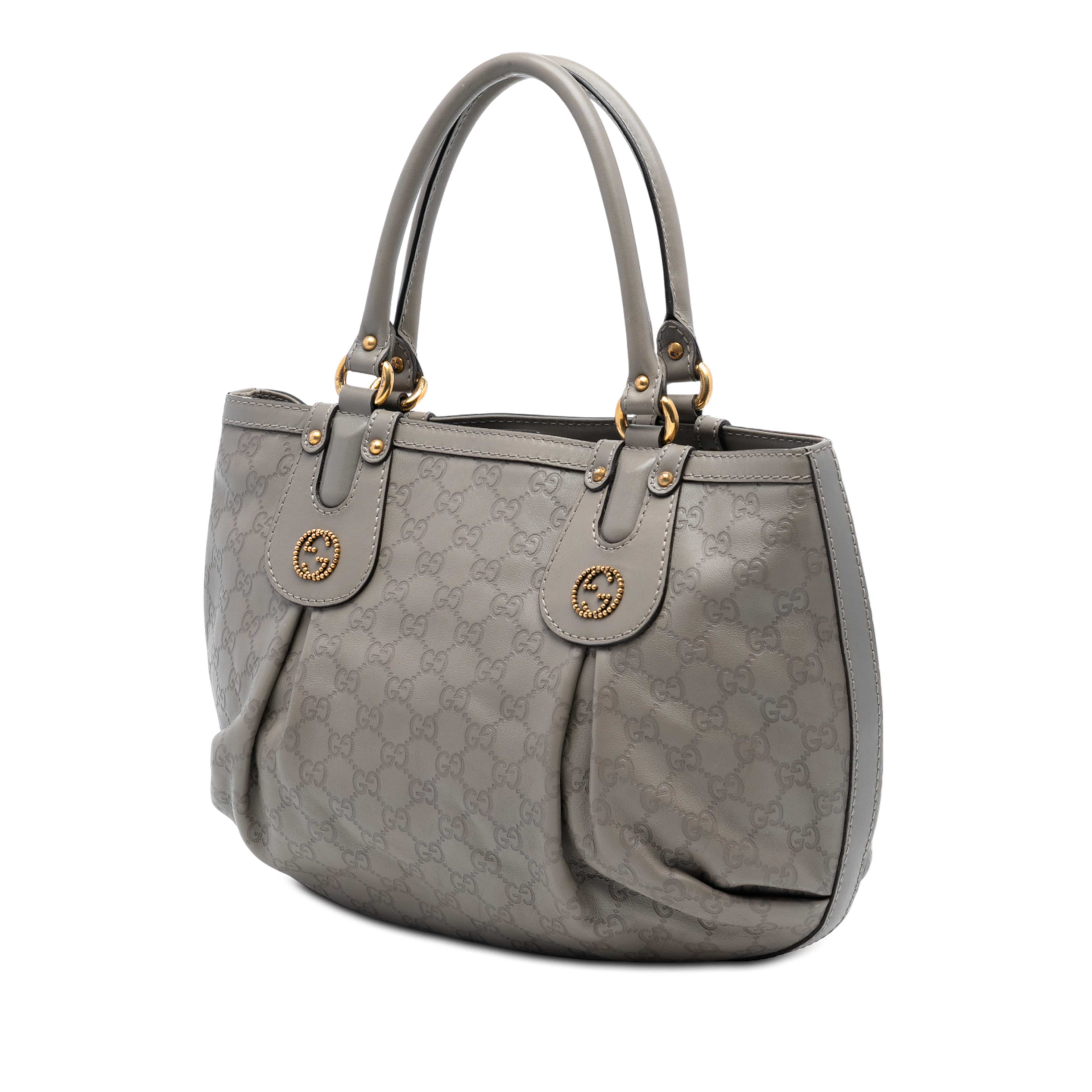 Gucci Guccissima Scarlett Tote, från Luxclusif, i färgen grå. Klicka för att öppna bilden i stort format