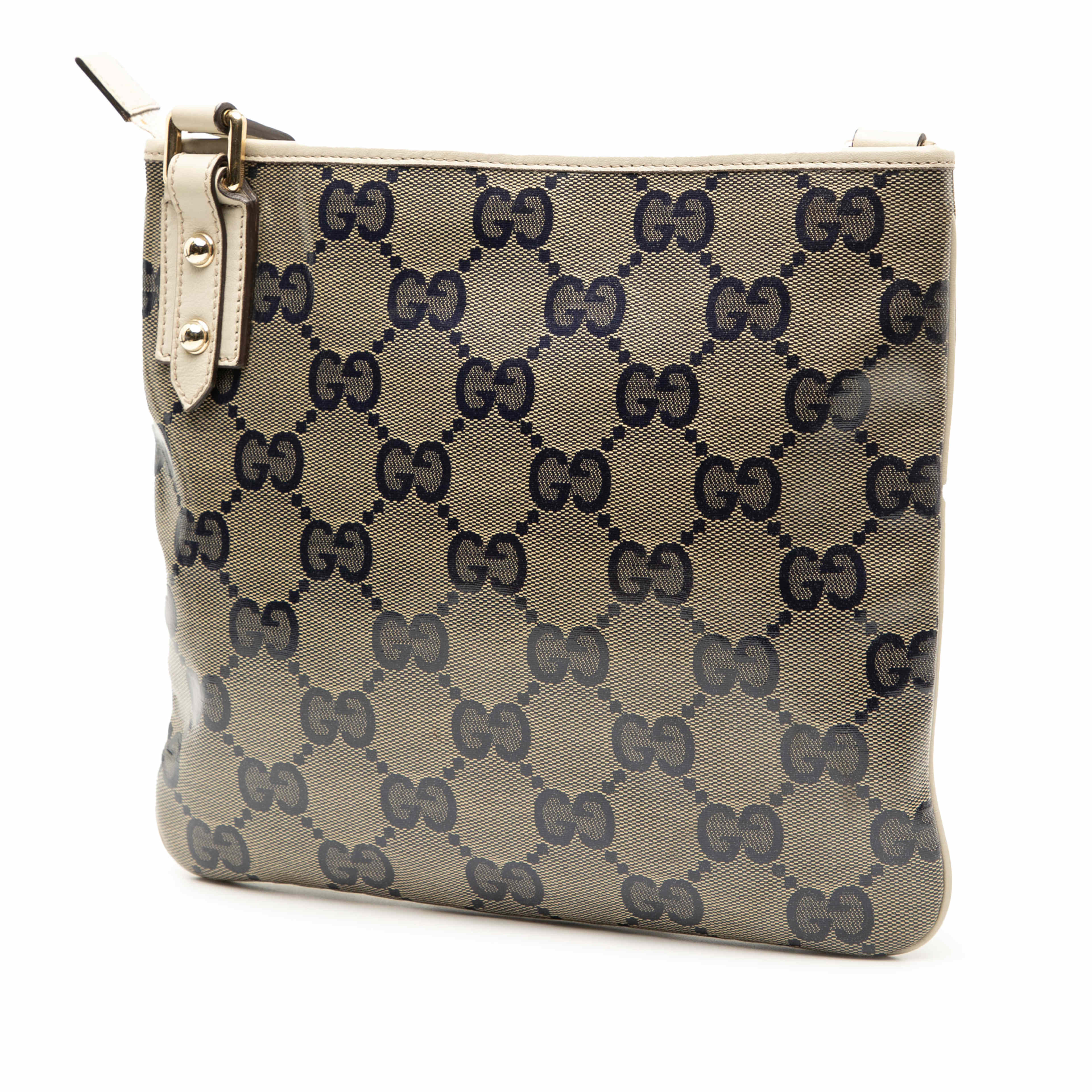 Gucci Gg Crystal Crossbody, från Luxclusif, i färgen beige. Klicka för att öppna bilden i stort format