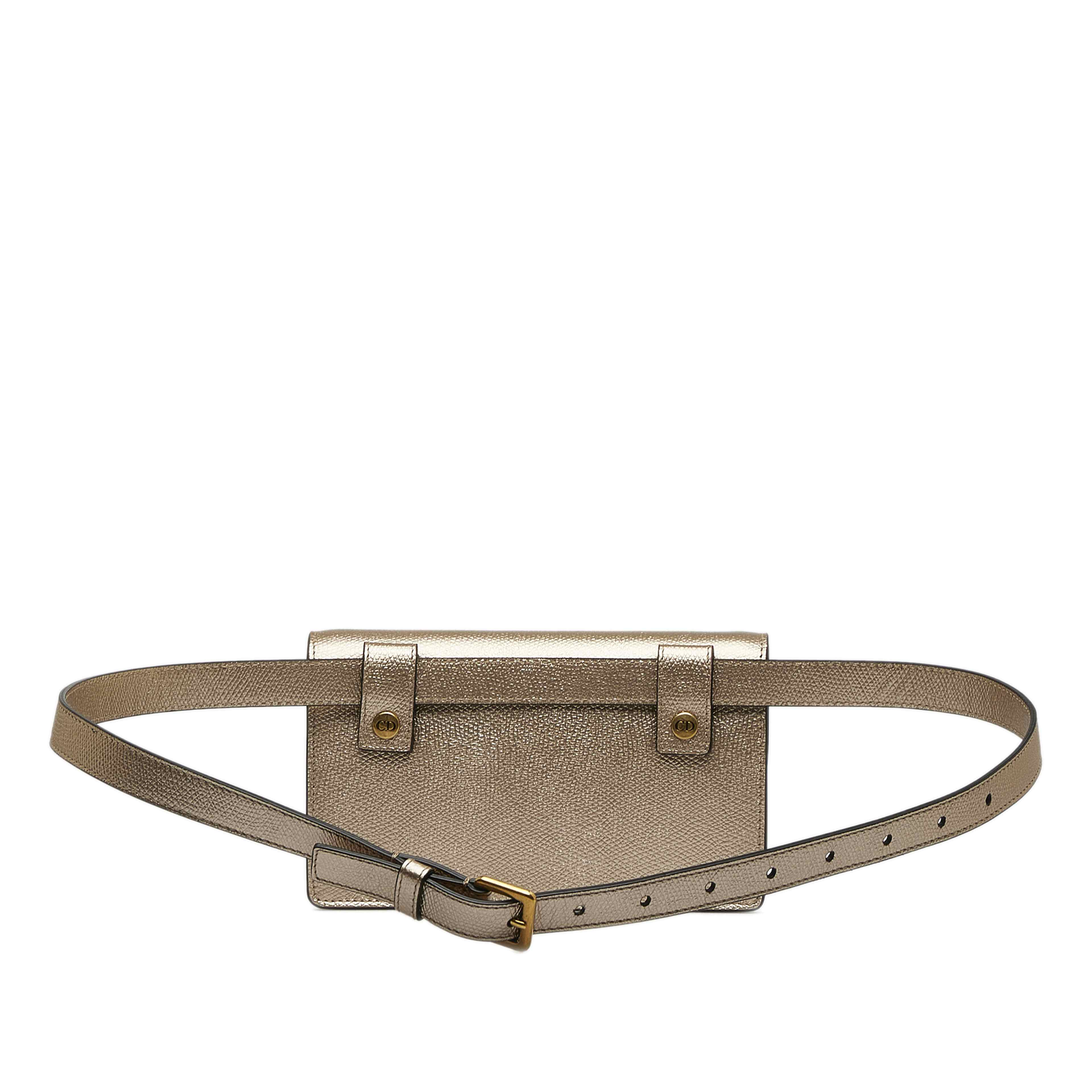 Dior Leather Saddle Belt Bag, från Luxclusif, i färgen gold.