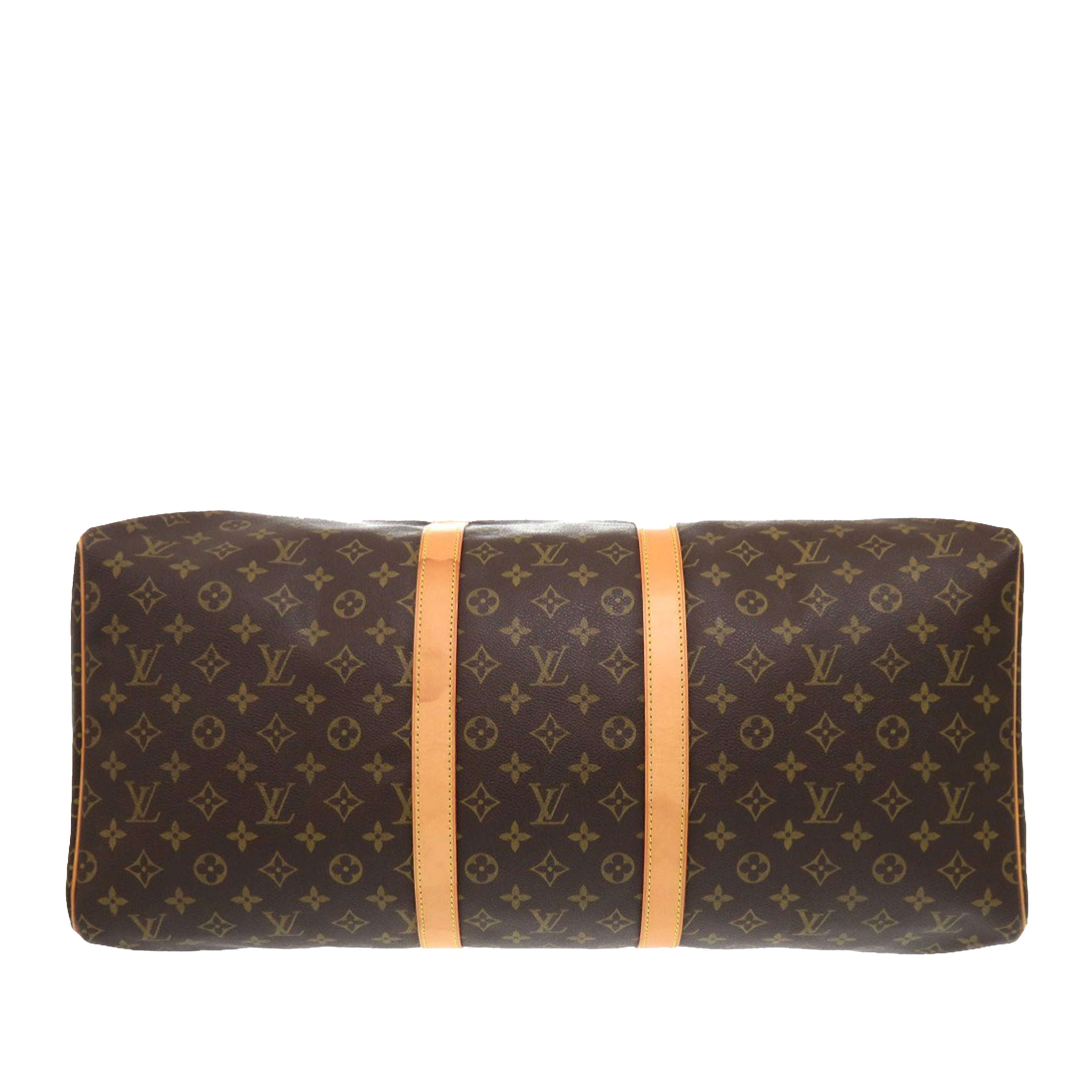 Louis Vuitton Monogram Keepall 55, från Luxclusif, i färgen brown. Klicka för att öppna bilden i stort format