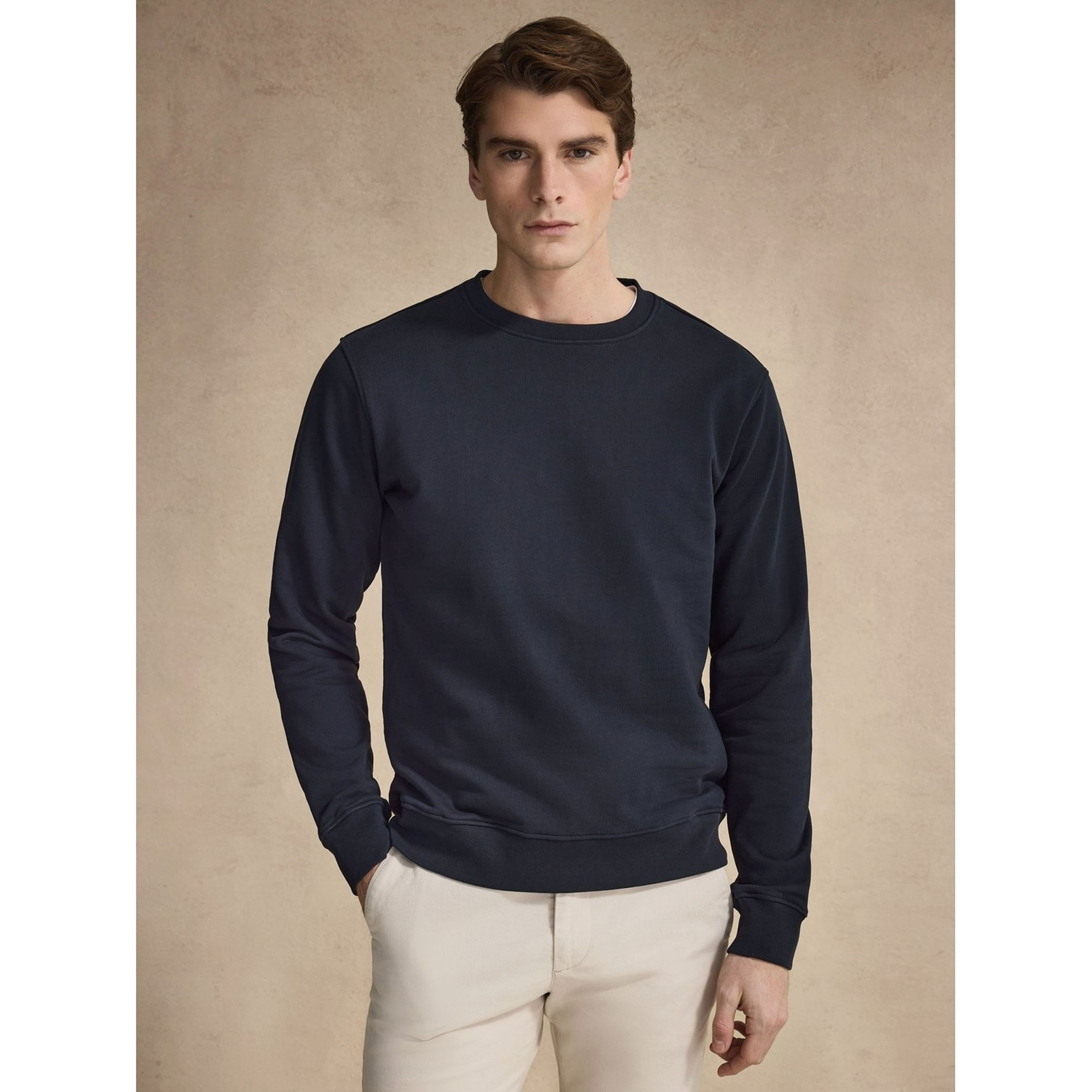 Cotton L/s Crew Neck Sweatshirt