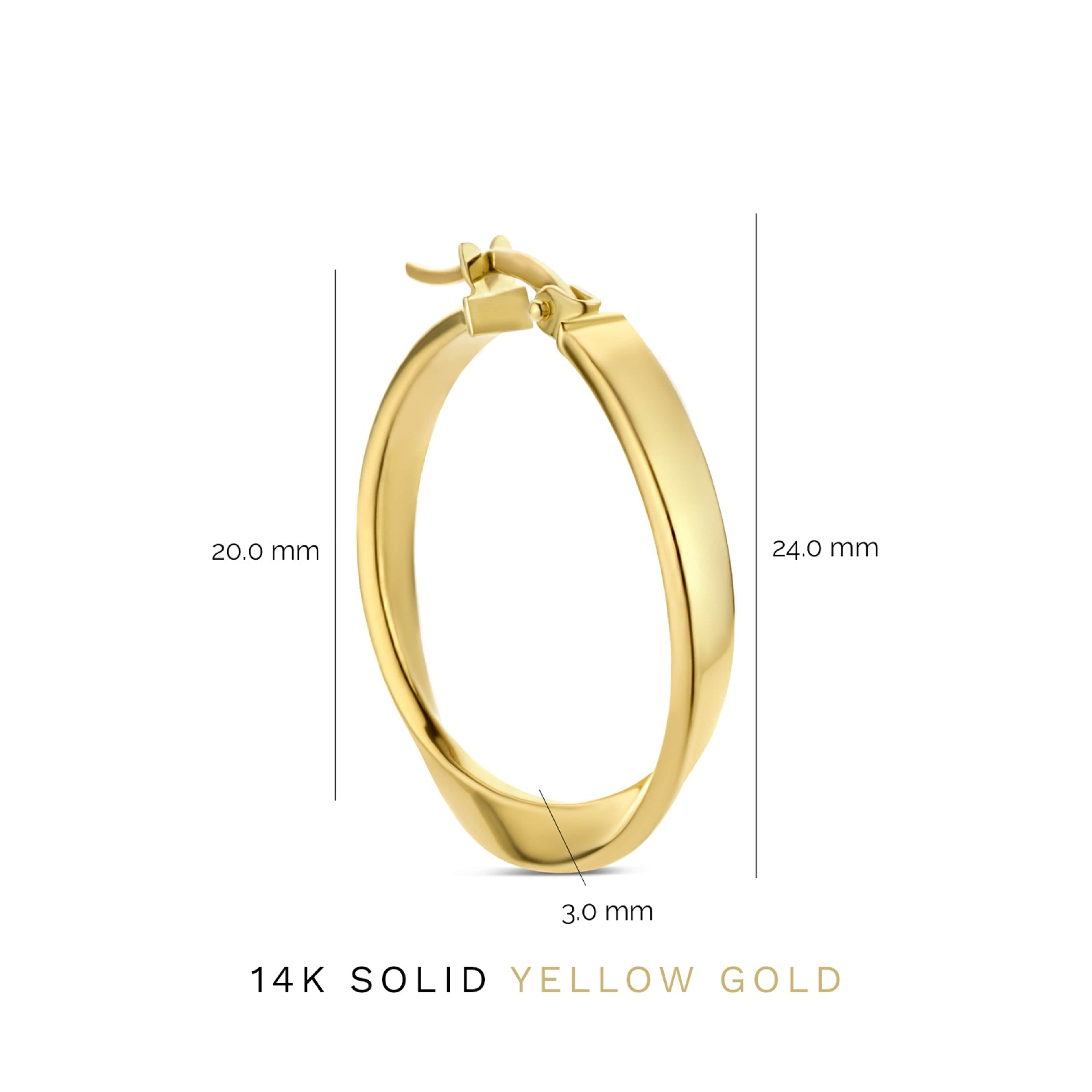Rivoli 14 Karat Guld Creoler, från Isabel Bernard, i färgen gold. Klicka för att öppna bilden i stort format