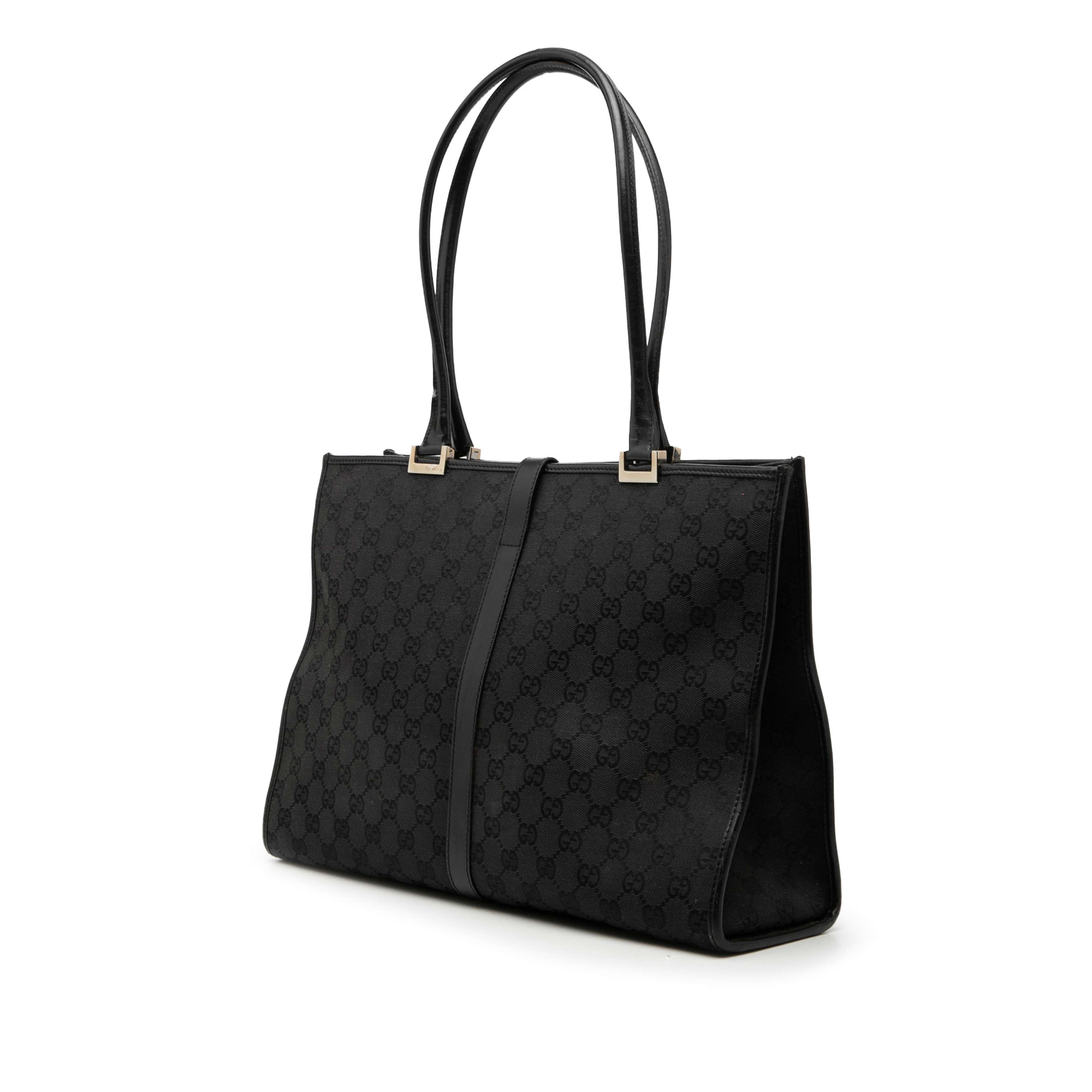 Gucci Gg Canvas Jackie Tote, från Luxclusif, i färgen black. Klicka för att öppna bilden i stort format