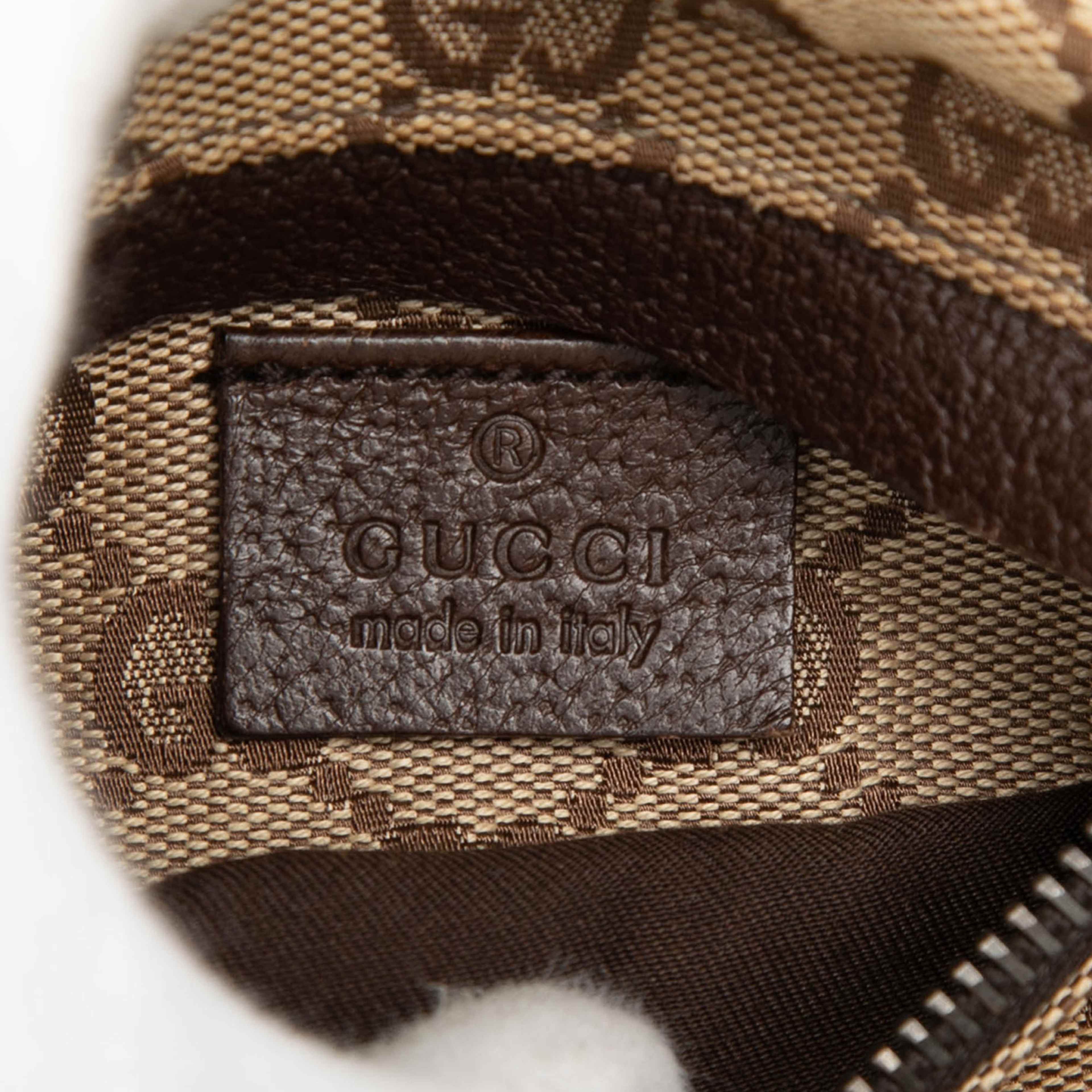 Gucci Gg Canvas Web Double Pocket Belt Bag, från Luxclusif, i färgen beige. Klicka för att öppna bilden i stort format