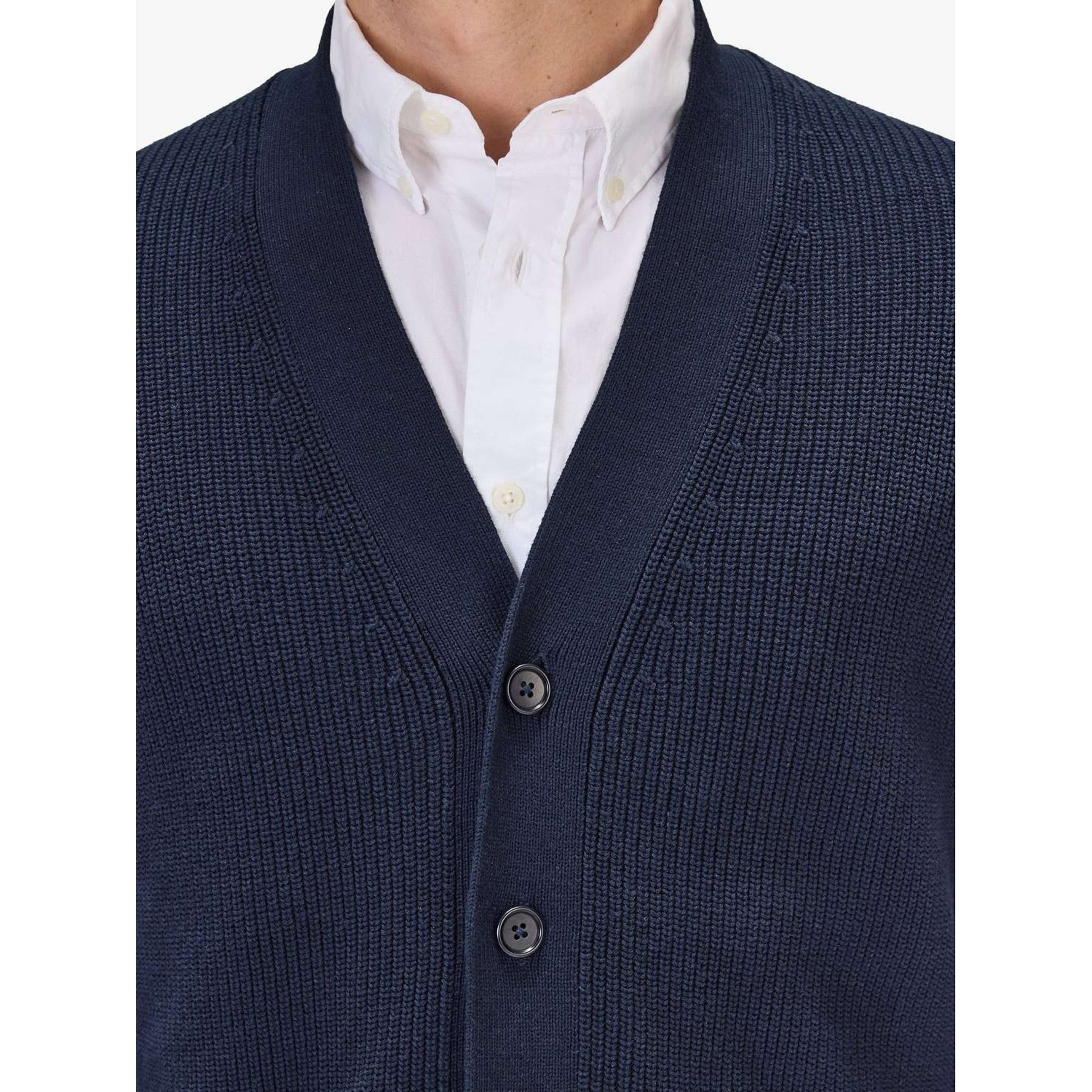 Cotton Rib Knitted Cardigan (elio)