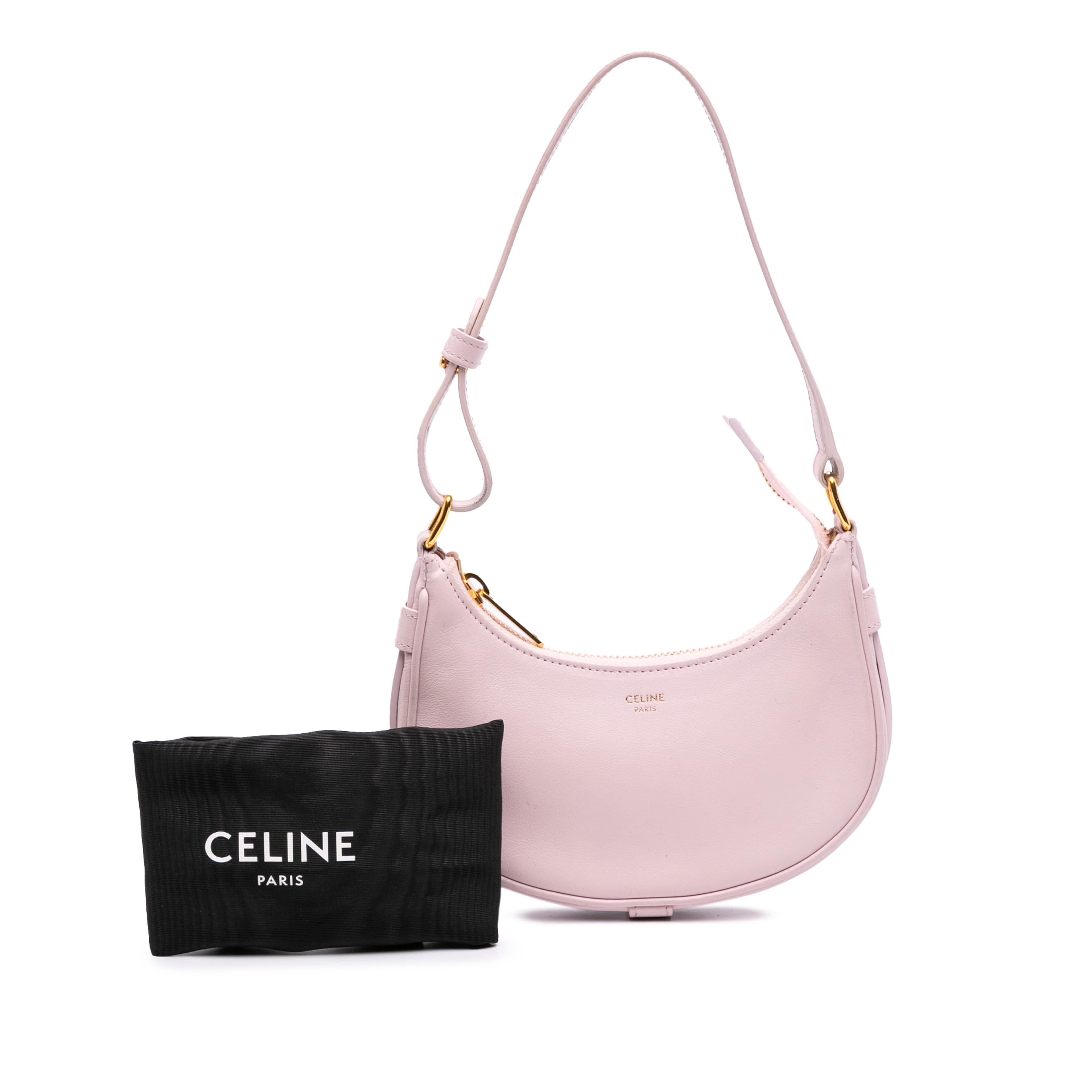 Celine Mini Smooth Calfskin Ava Shoulder Bag, från Luxclusif, i färgen rosa. Klicka för att öppna bilden i stort format