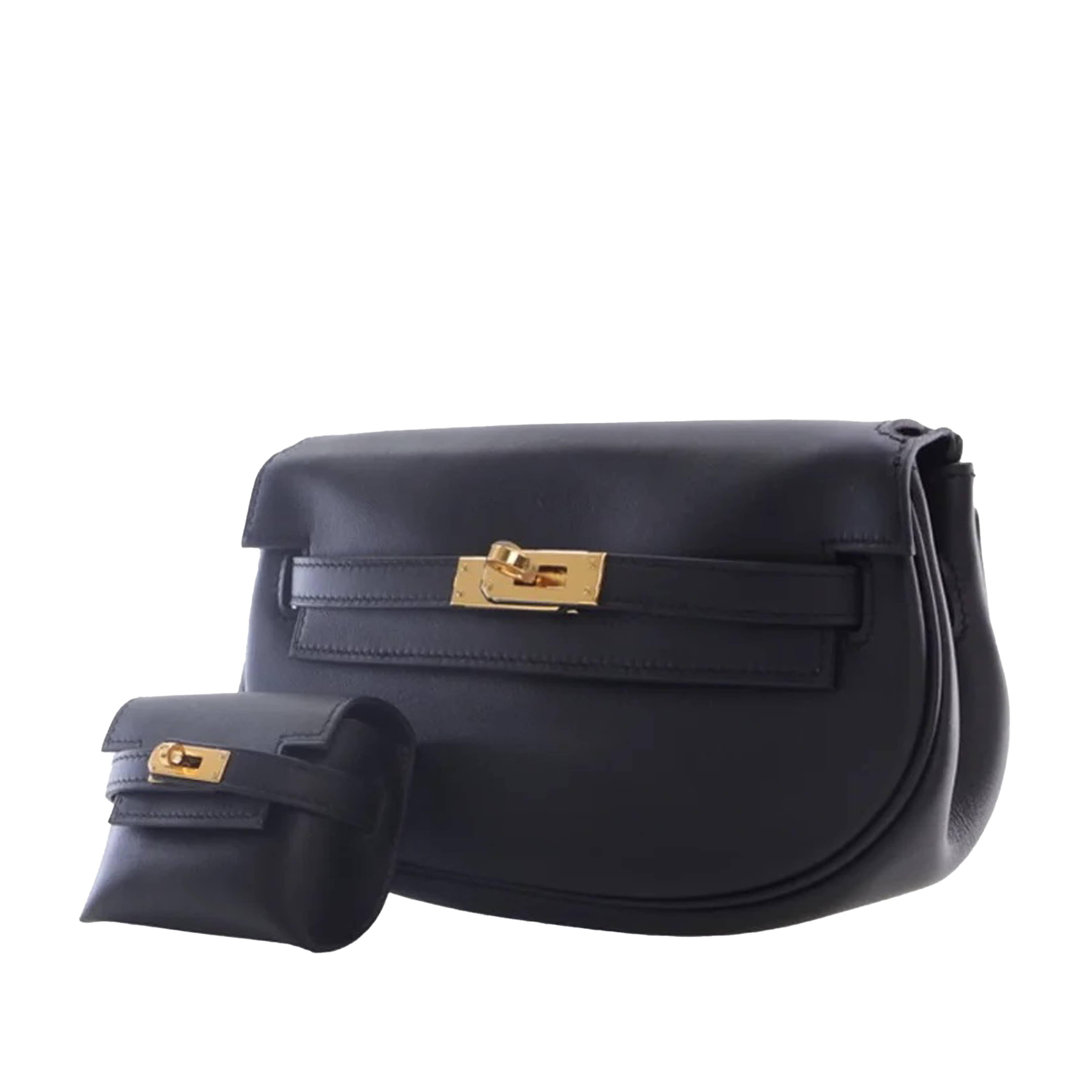 Hermès Swift Kelly Moove, från Luxclusif, i färgen black. Klicka för att öppna bilden i stort format