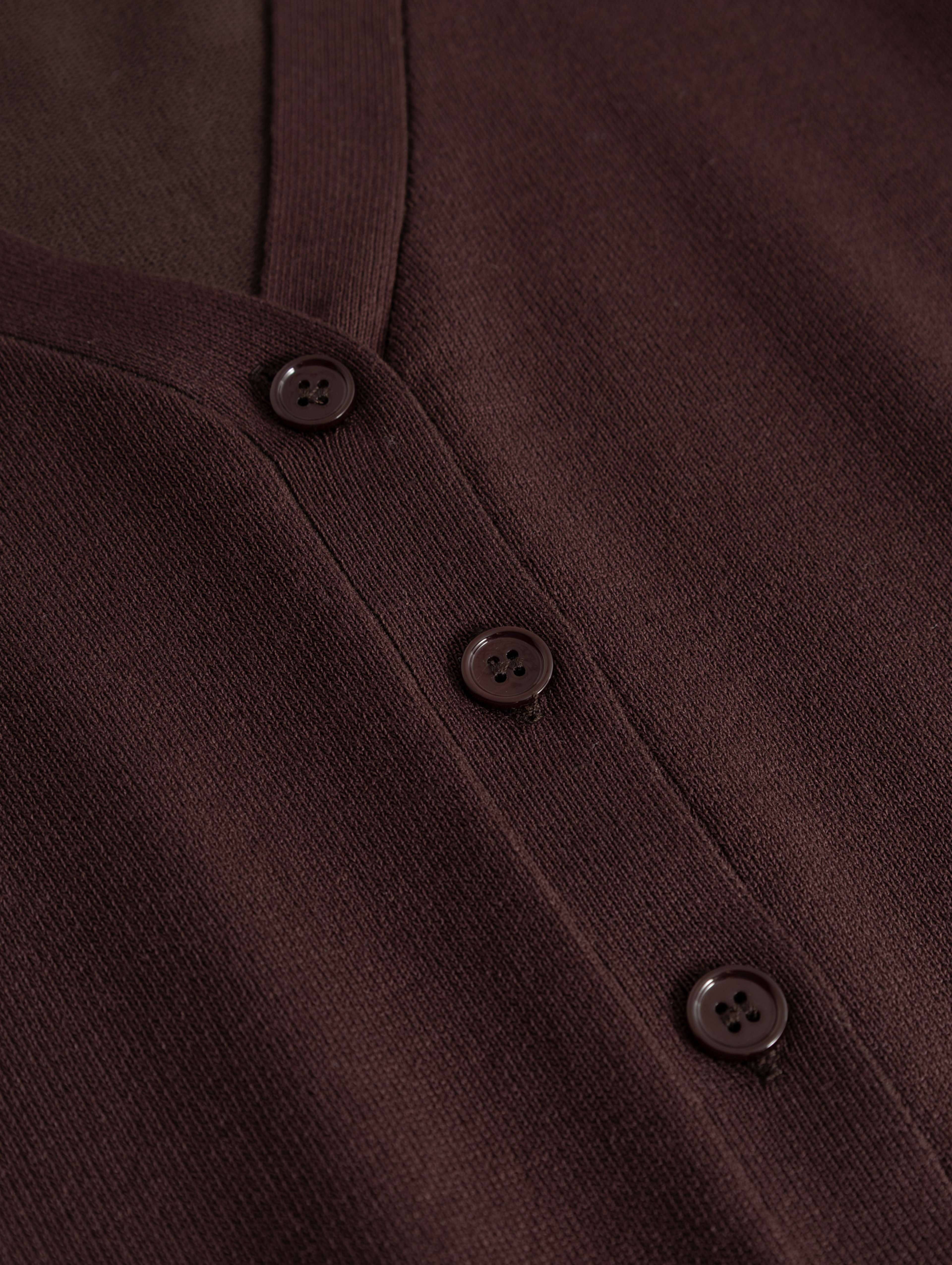 N-marg Knit Cardigan - Chocolate, från Noella, i färgen chocolate. Klicka för att öppna bilden i stort format