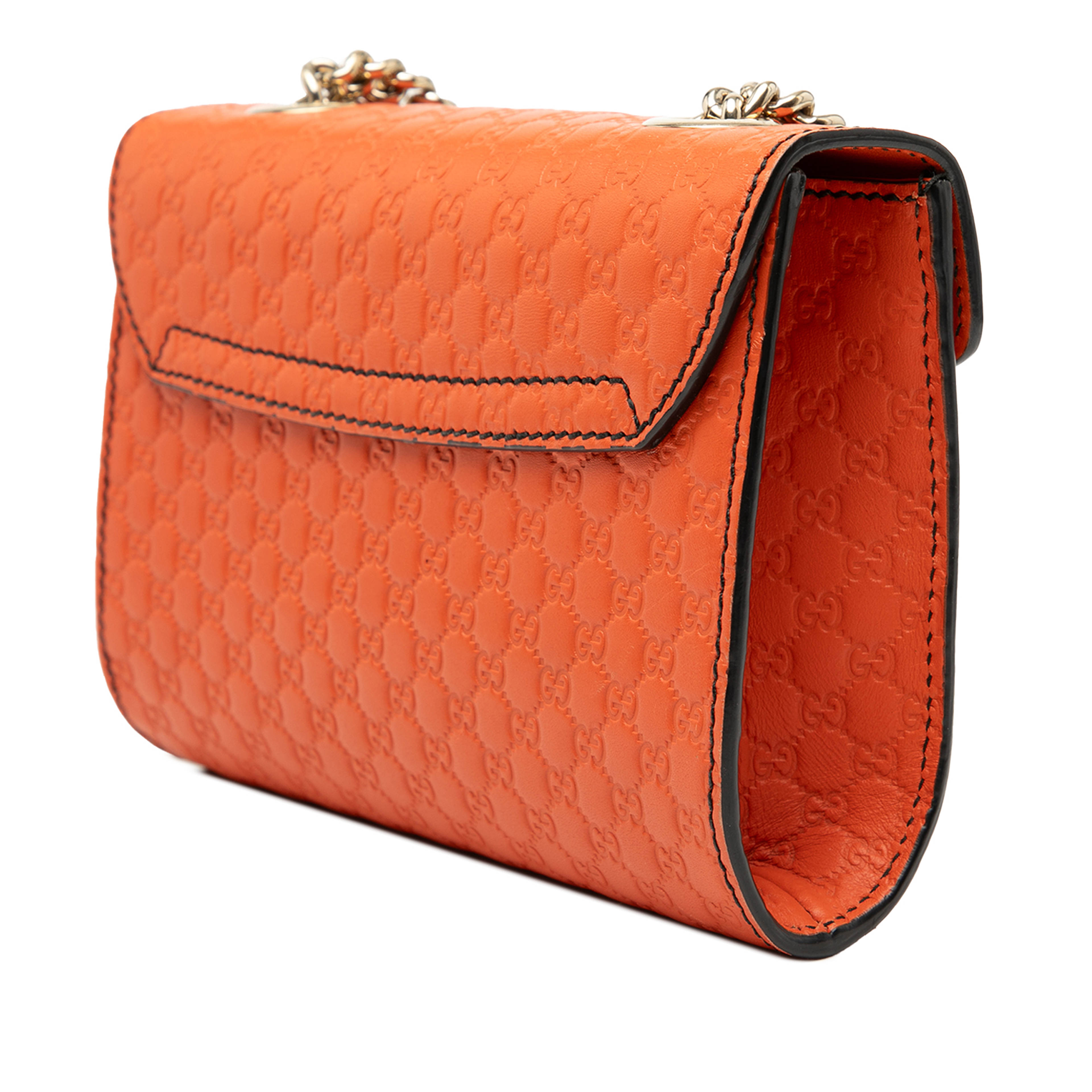 Gucci Mini Microguccissima Emily Crossbody, från Luxclusif, i färgen orange. Klicka för att öppna bilden i stort format