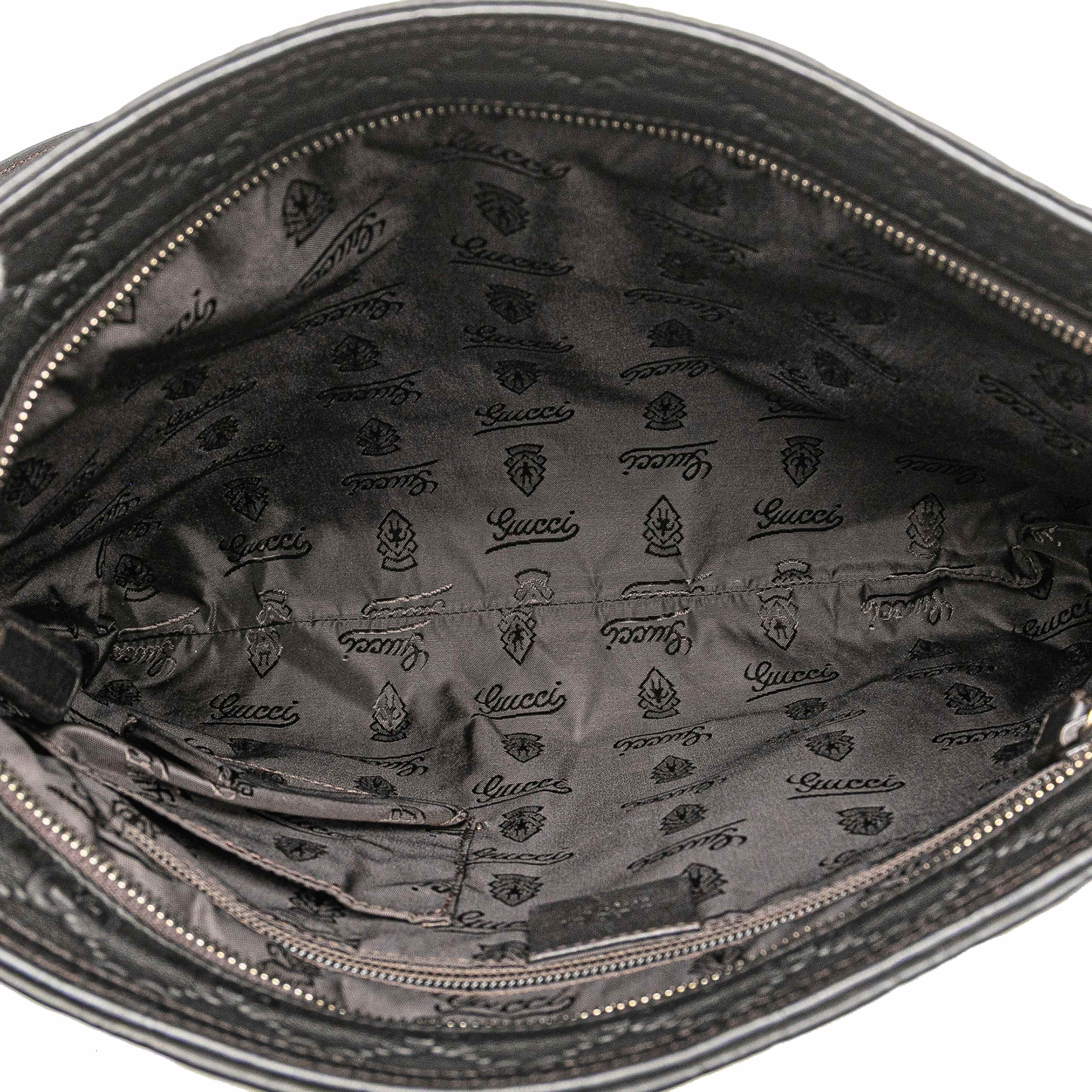 Gucci Guccissima Crossbody, från Luxclusif, i färgen dark brown.