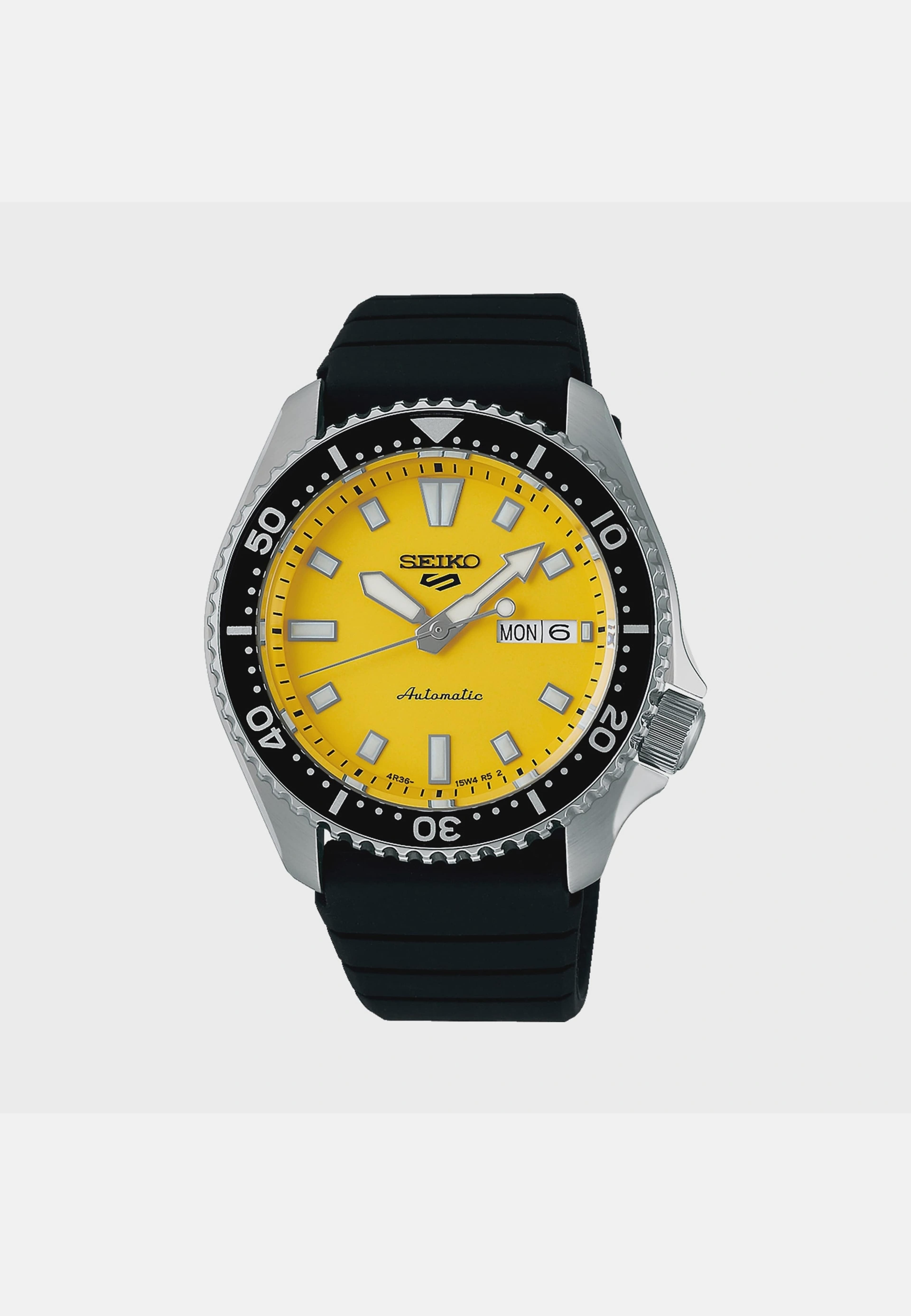 Seiko 5 Sports Automatic Svart/stål, Gummiband - Srpl87k1, från Seiko, i färgen 1. Klicka för att öppna bilden i stort format