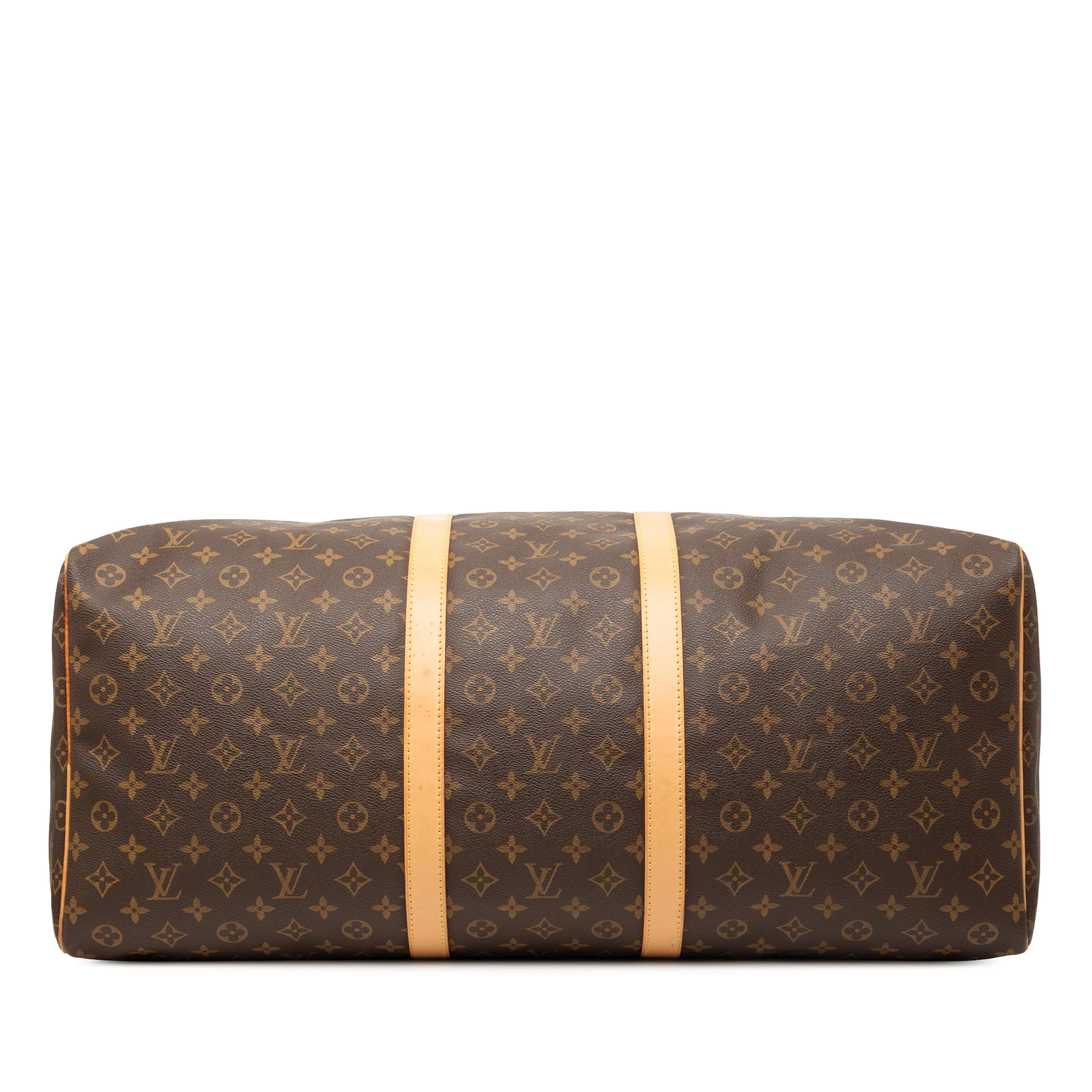 Louis Vuitton Monogram Keepall 60, från Luxclusif, i färgen brun. Klicka för att öppna bilden i stort format