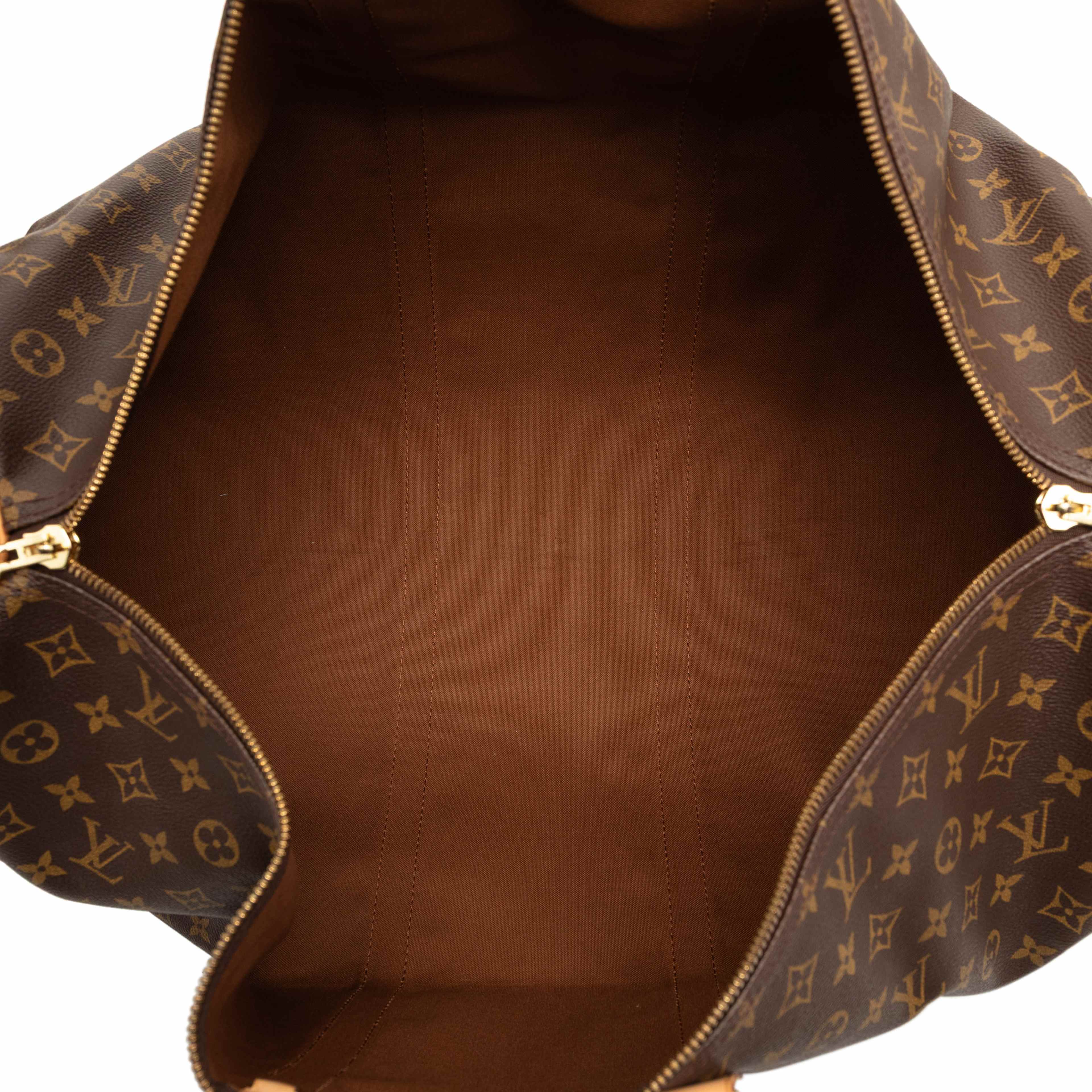Louis Vuitton Monogram Keepall 60, från Luxclusif, i färgen brun. Klicka för att öppna bilden i stort format