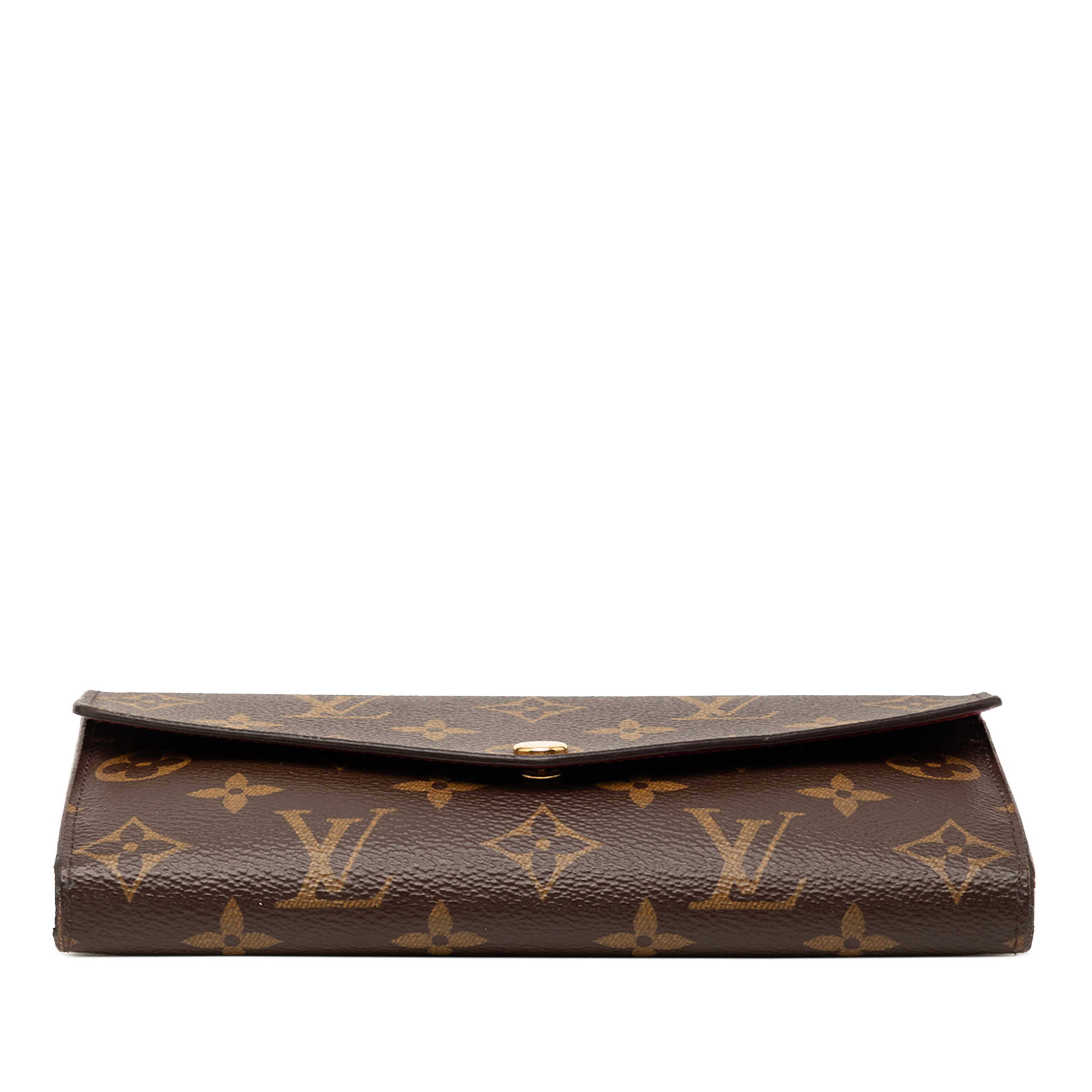 Louis Vuitton Monogram Portefeuille Sarah Wallet, från Luxclusif, i färgen brown. Klicka för att öppna bilden i stort format