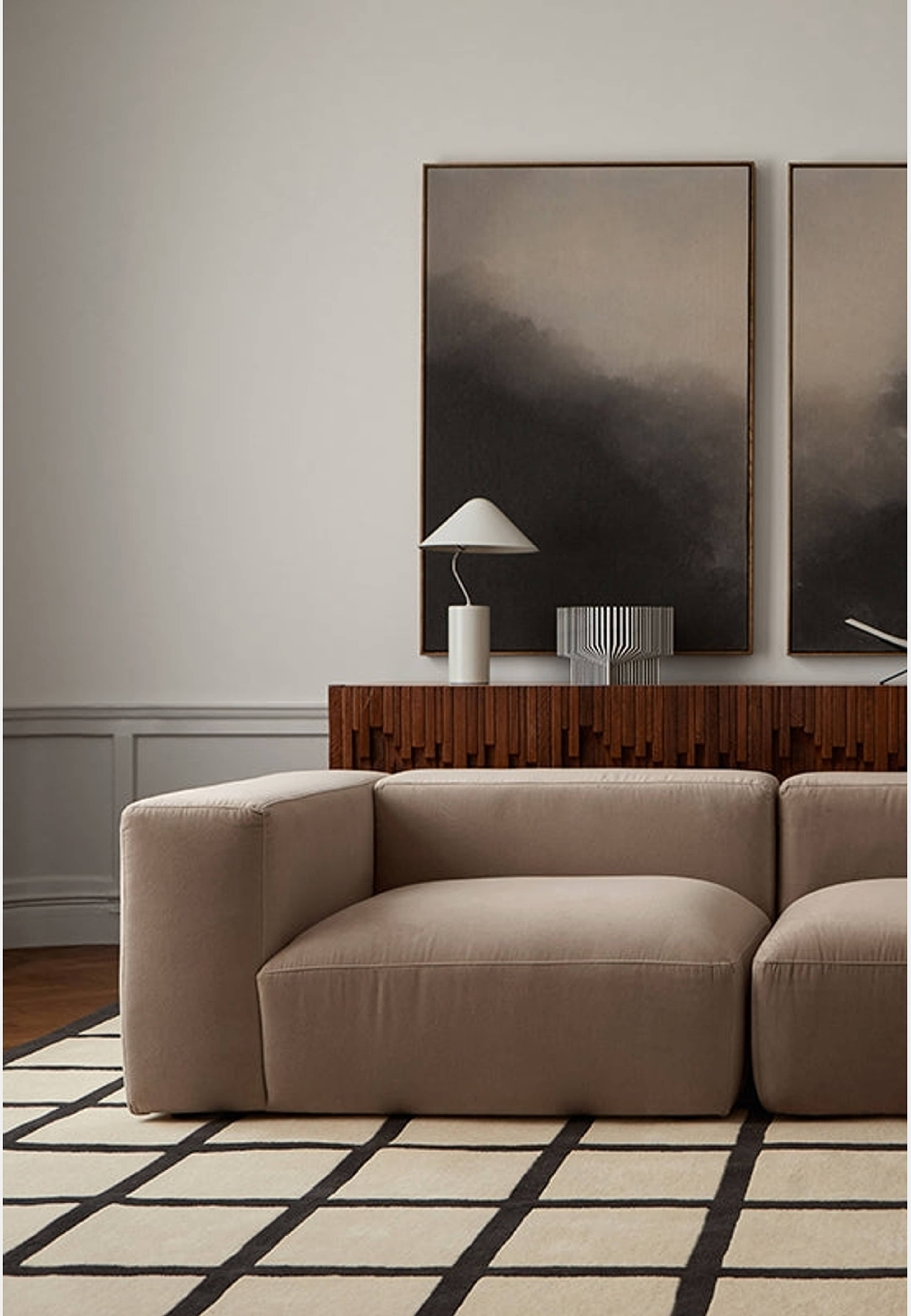 Avenue Checked Ullmatta Bone White, från Layered, i färgen bone white. Klicka för att öppna bilden i stort format