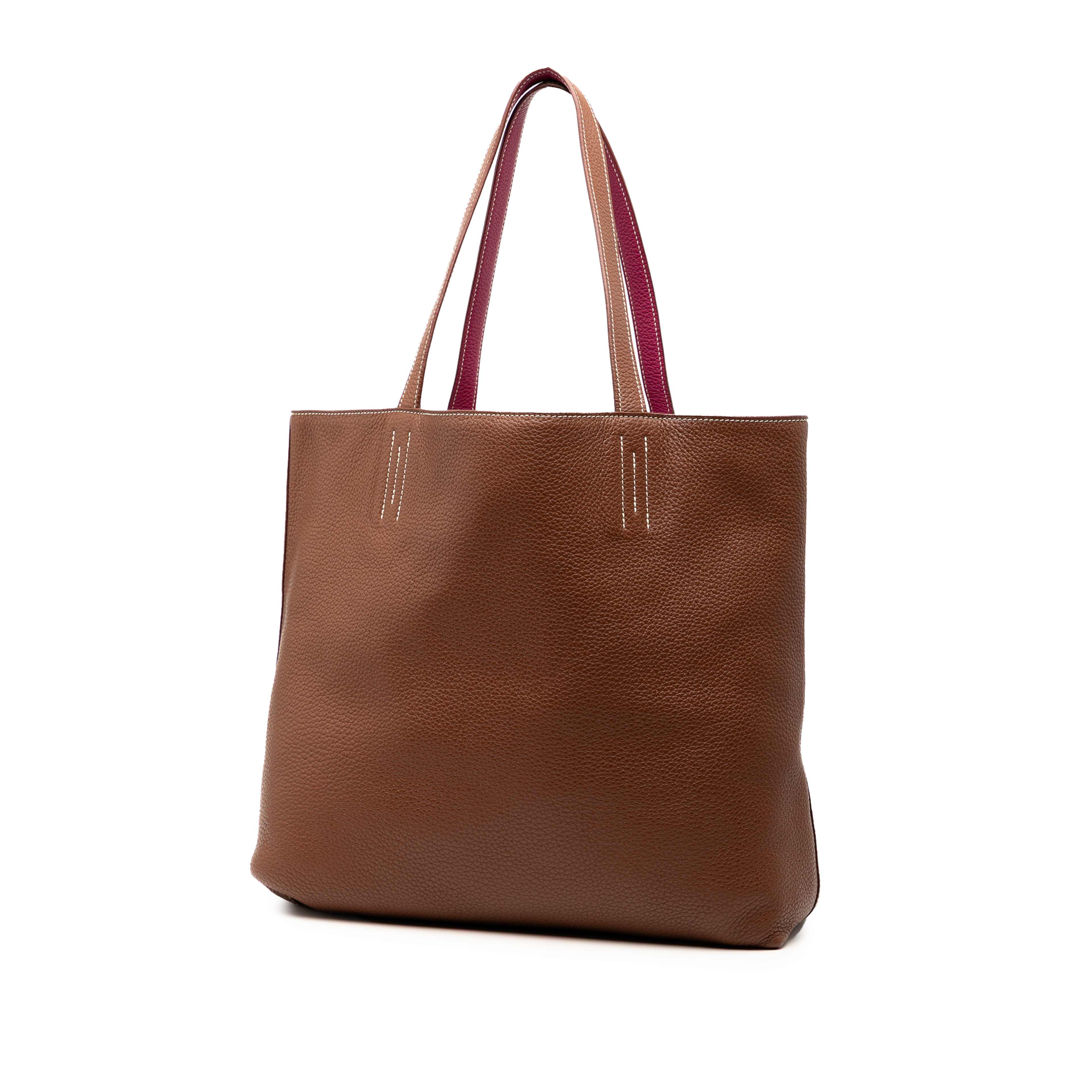 Hermès Clemence Double Sens 36, från Luxclusif, i färgen brun. Klicka för att öppna bilden i stort format