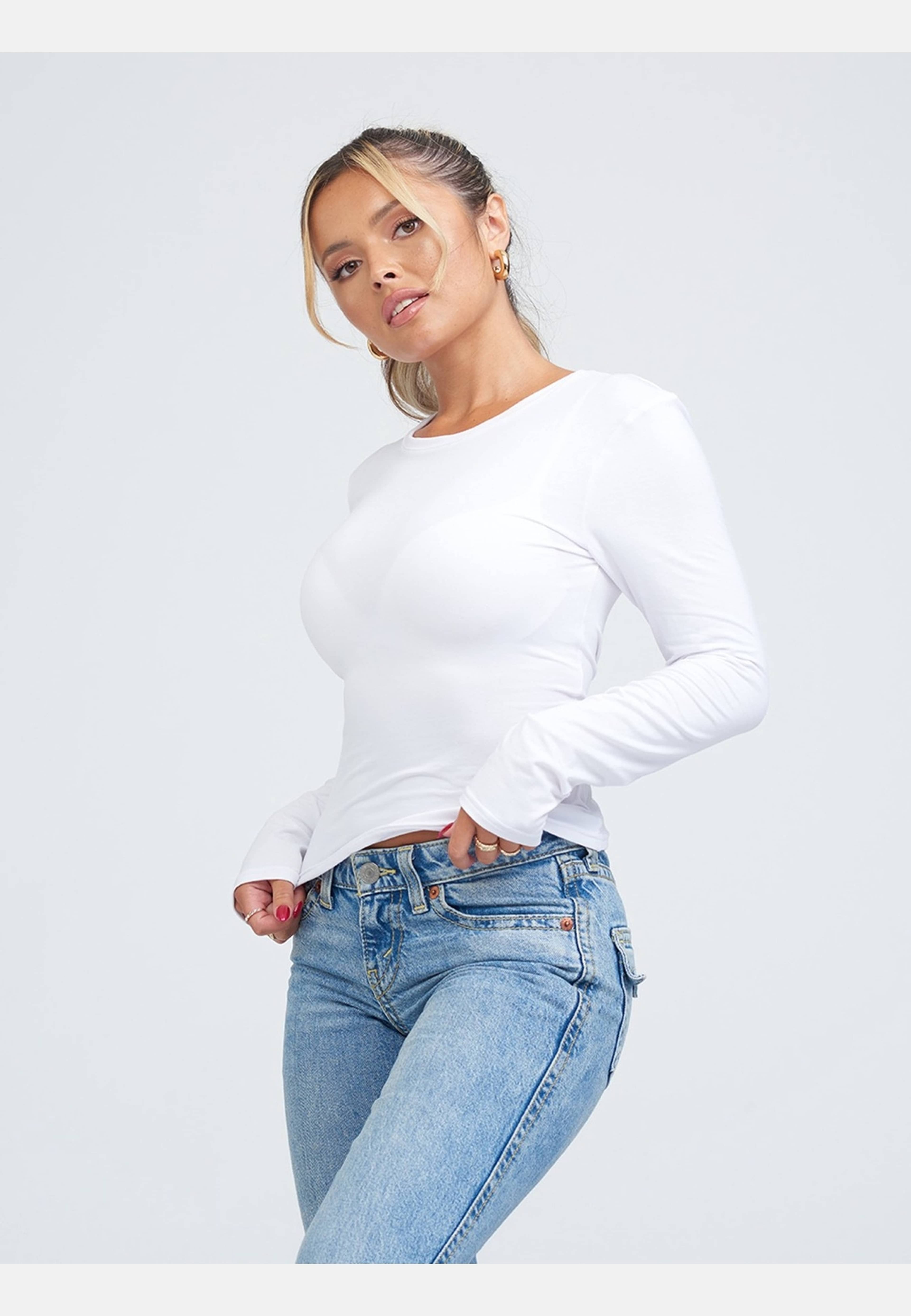 Long Sleeve Bamboo Tee, från Frank Dandy, i färgen white. Klicka för att öppna bilden i stort format