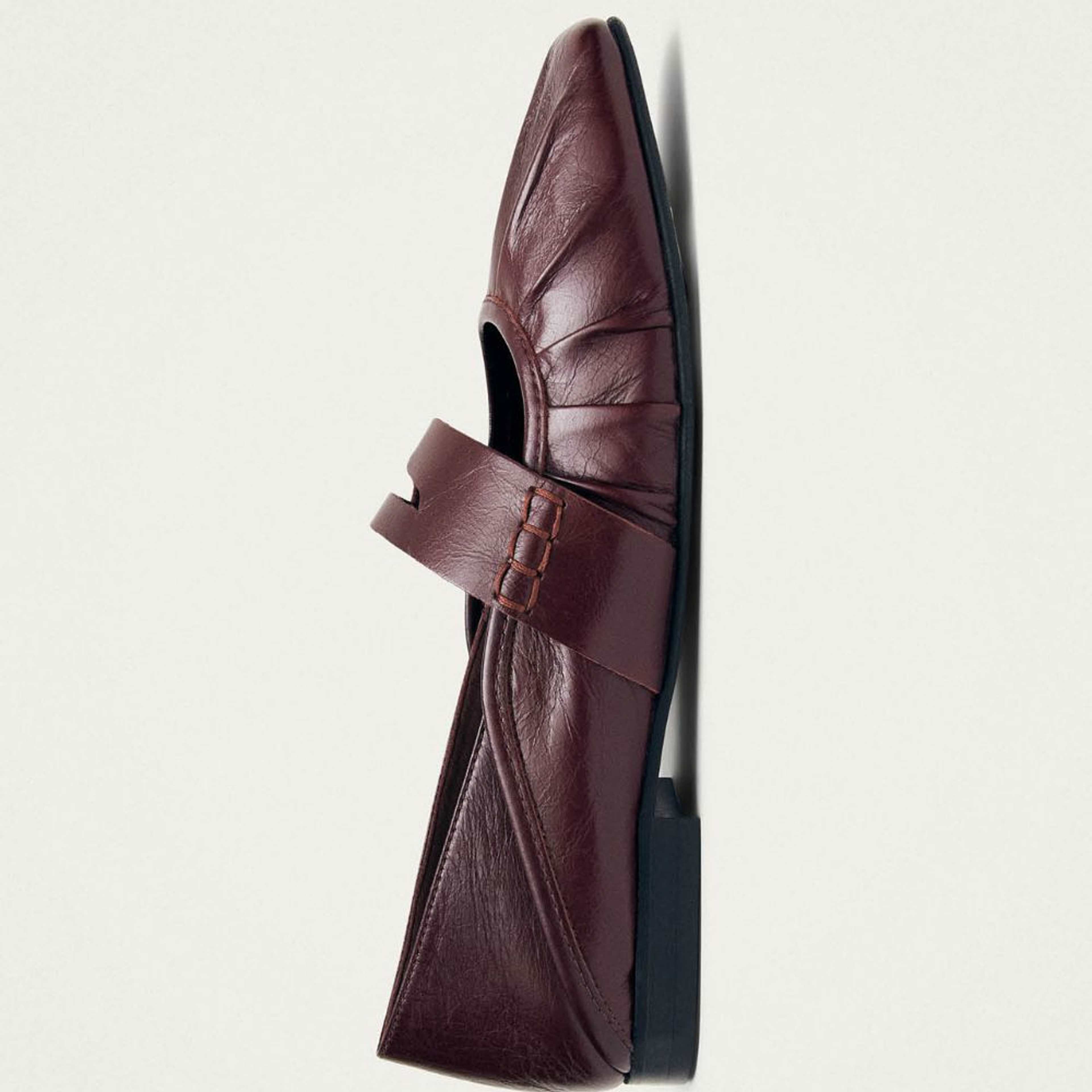 Bargo Burgundy Leather Ballet Flats