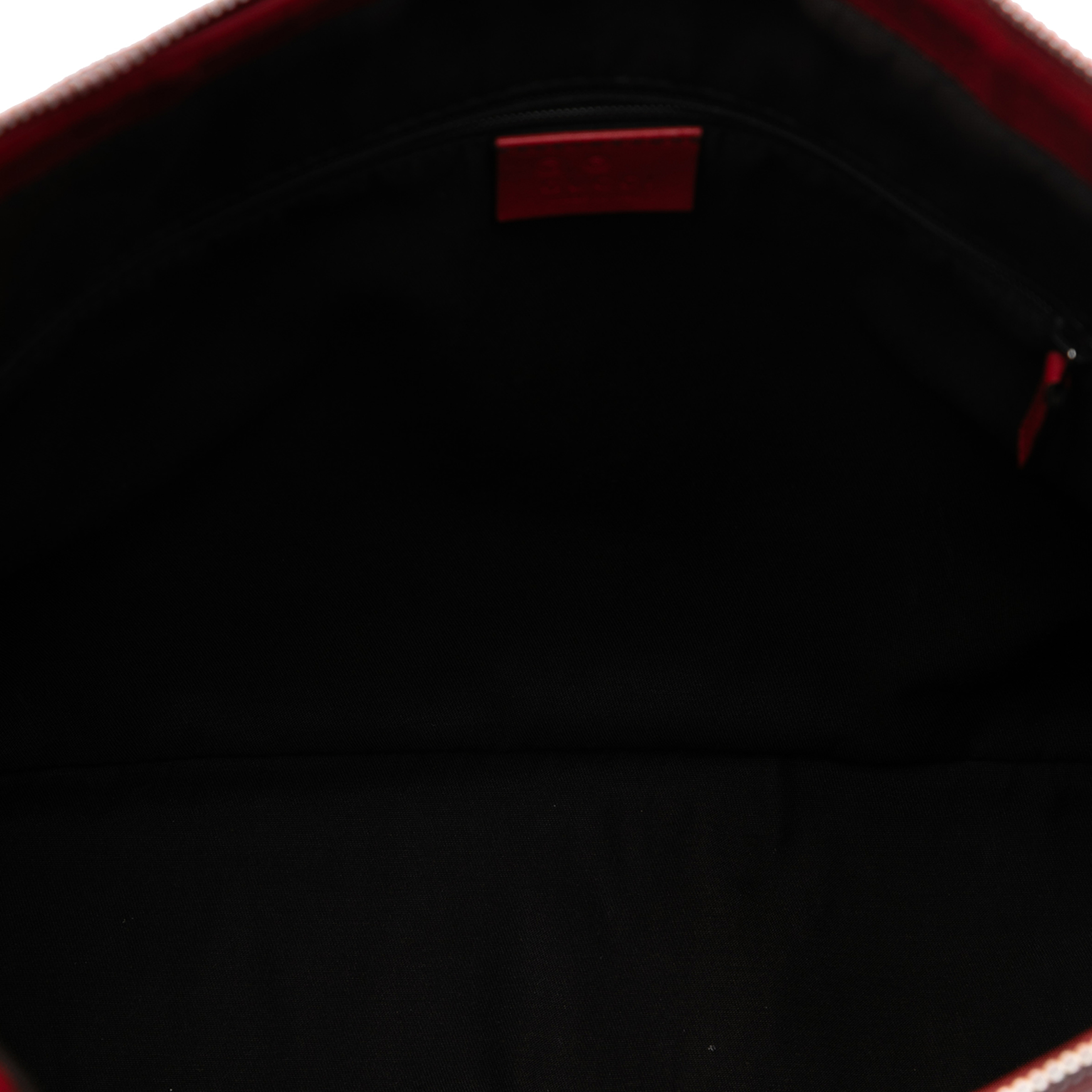 Gucci Guccissima Bamboo D Ring Hobo, från Luxclusif, i färgen red. Klicka för att öppna bilden i stort format