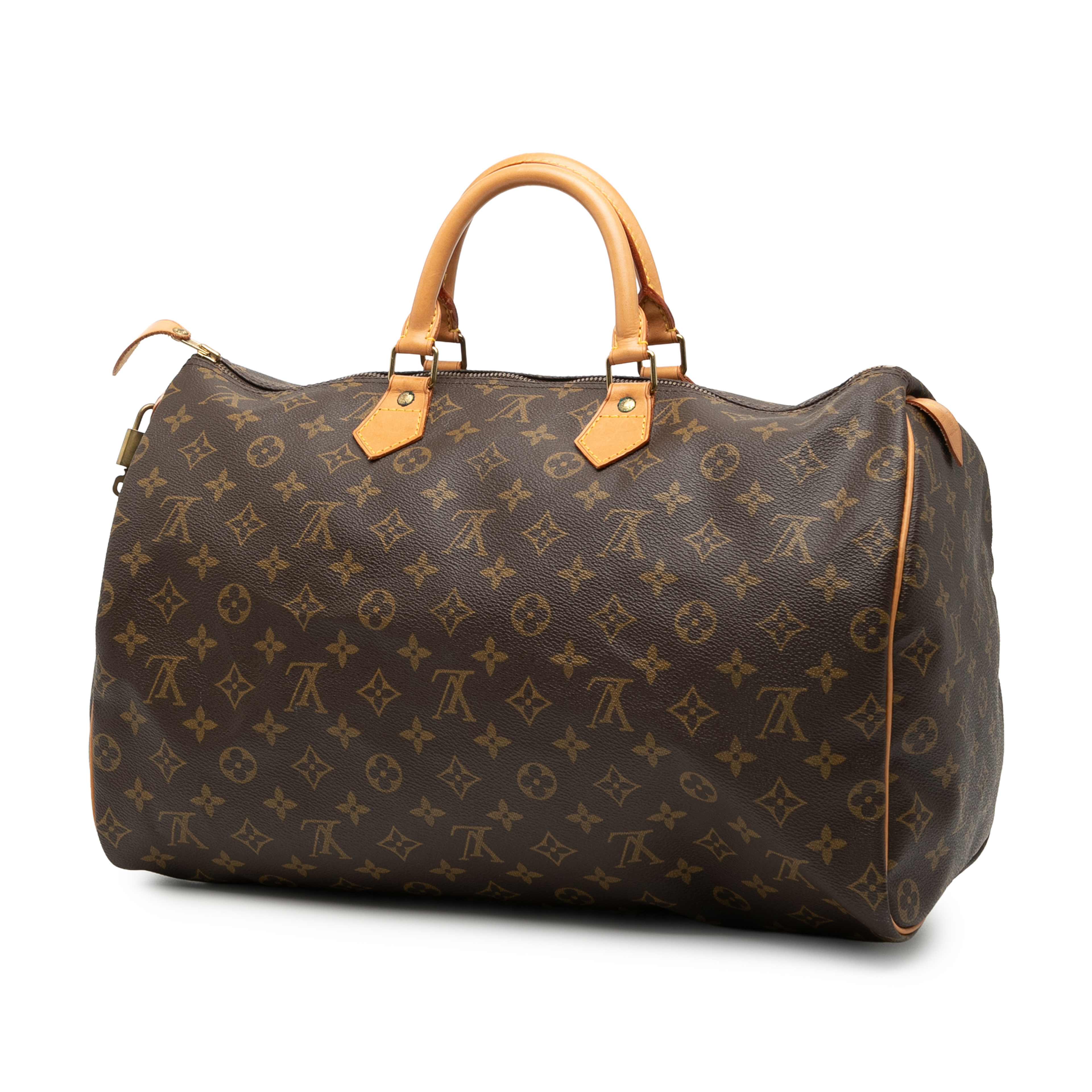 Louis Vuitton Monogram Speedy 40, från Luxclusif, i färgen brown. Klicka för att öppna bilden i stort format