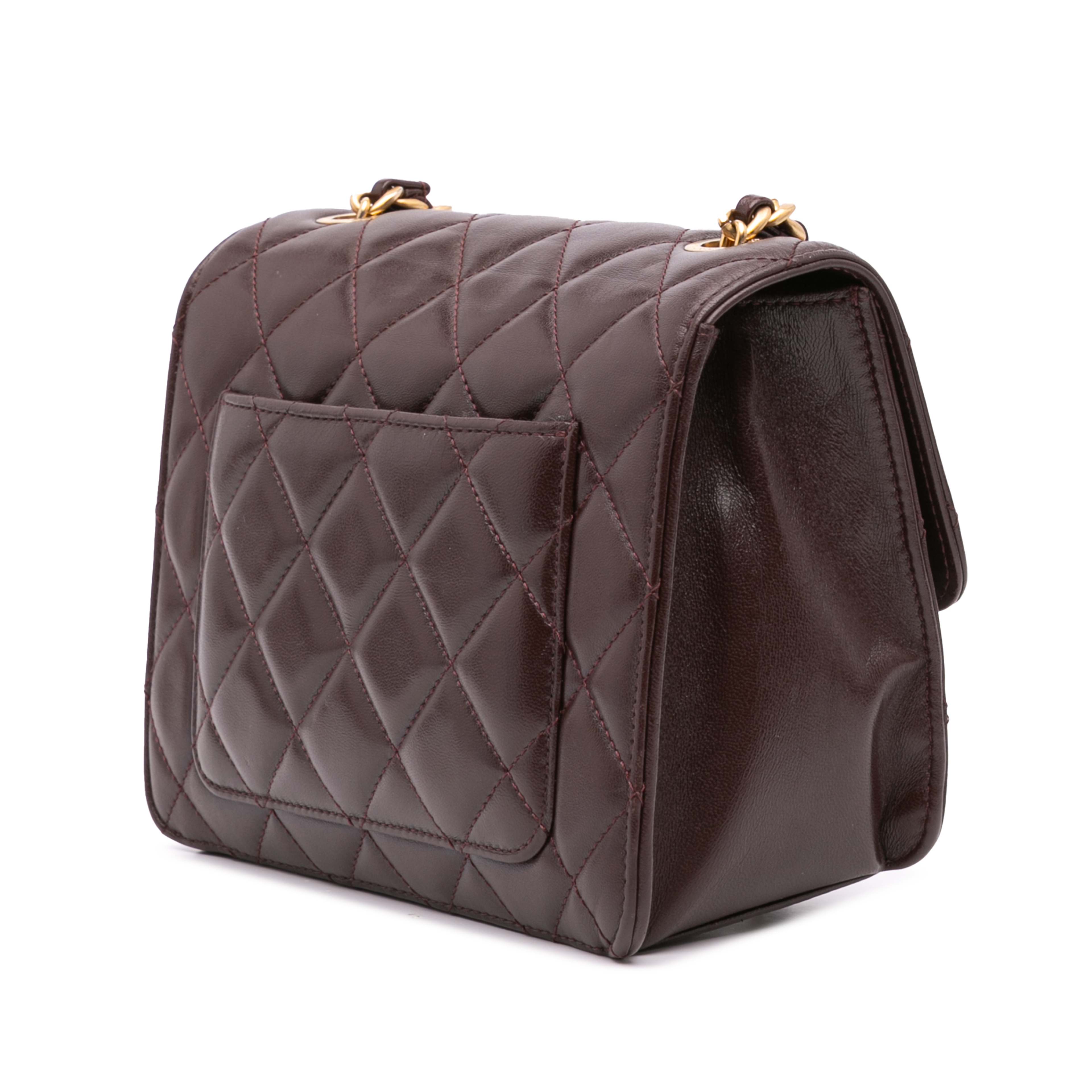 Chanel Mini Quilted Shiny Lambskin Single Flap
